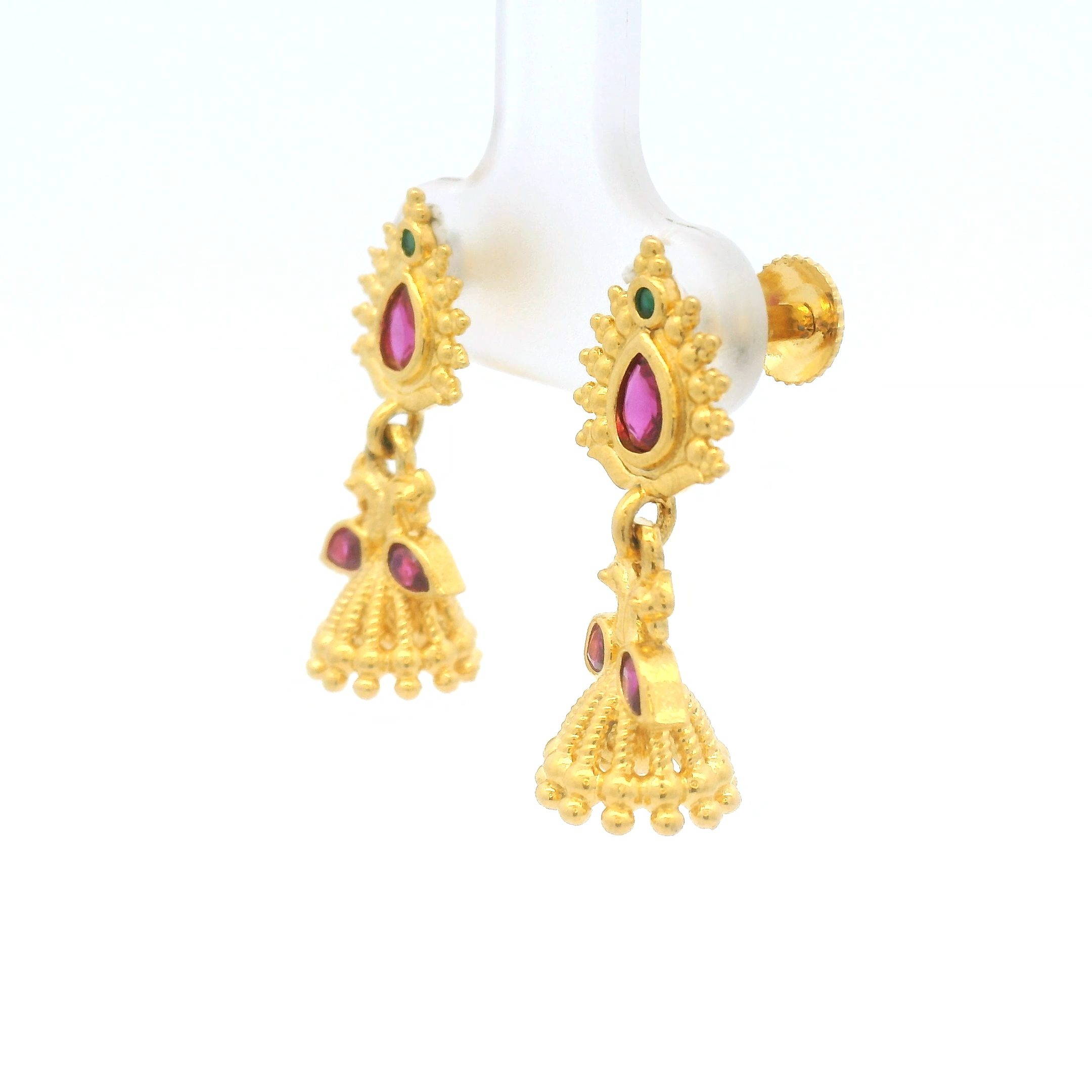 Gold Plated Jhumka Earrings for Ladies
