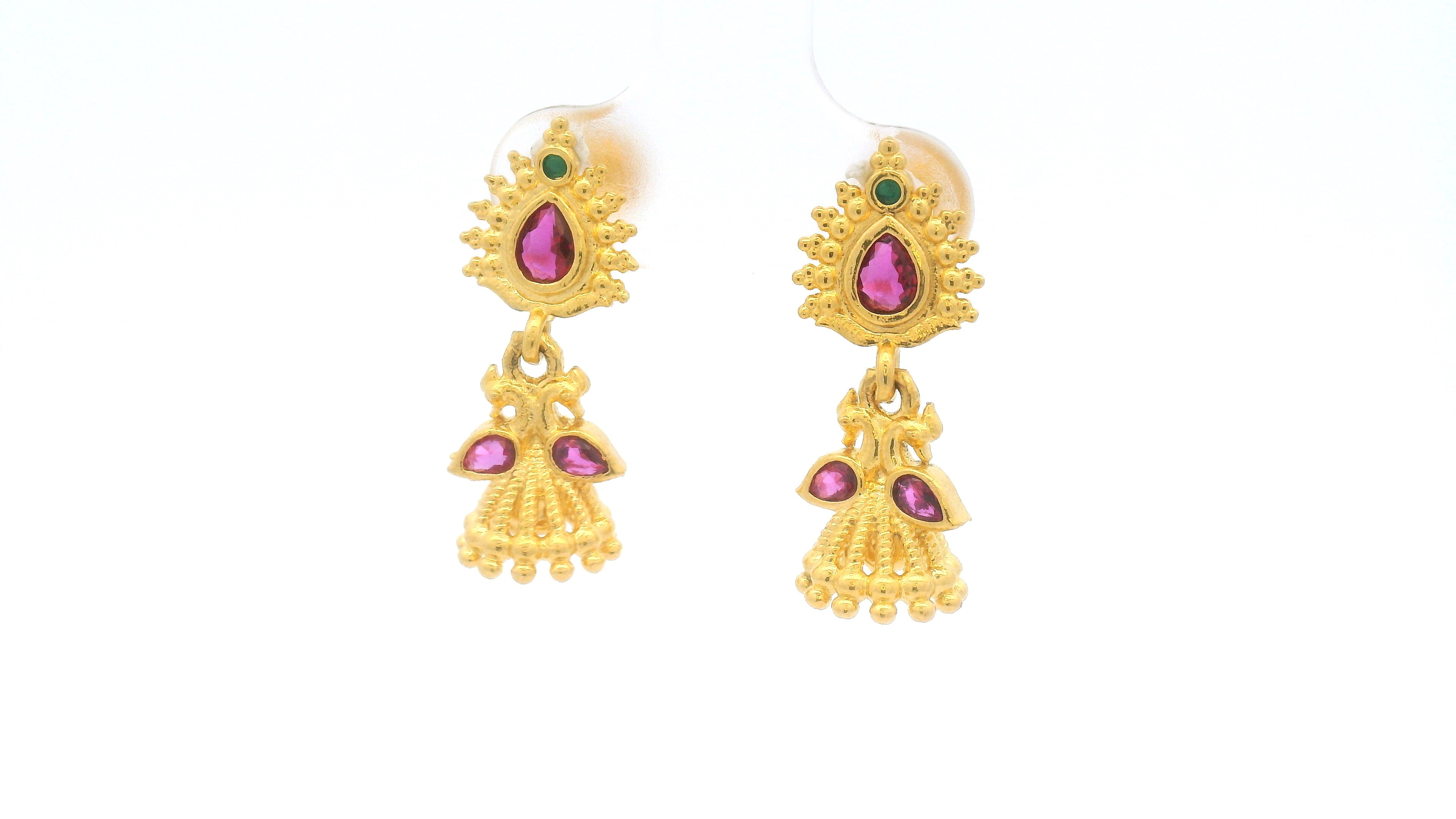 Gold Plated Jhumka Earrings for Ladies