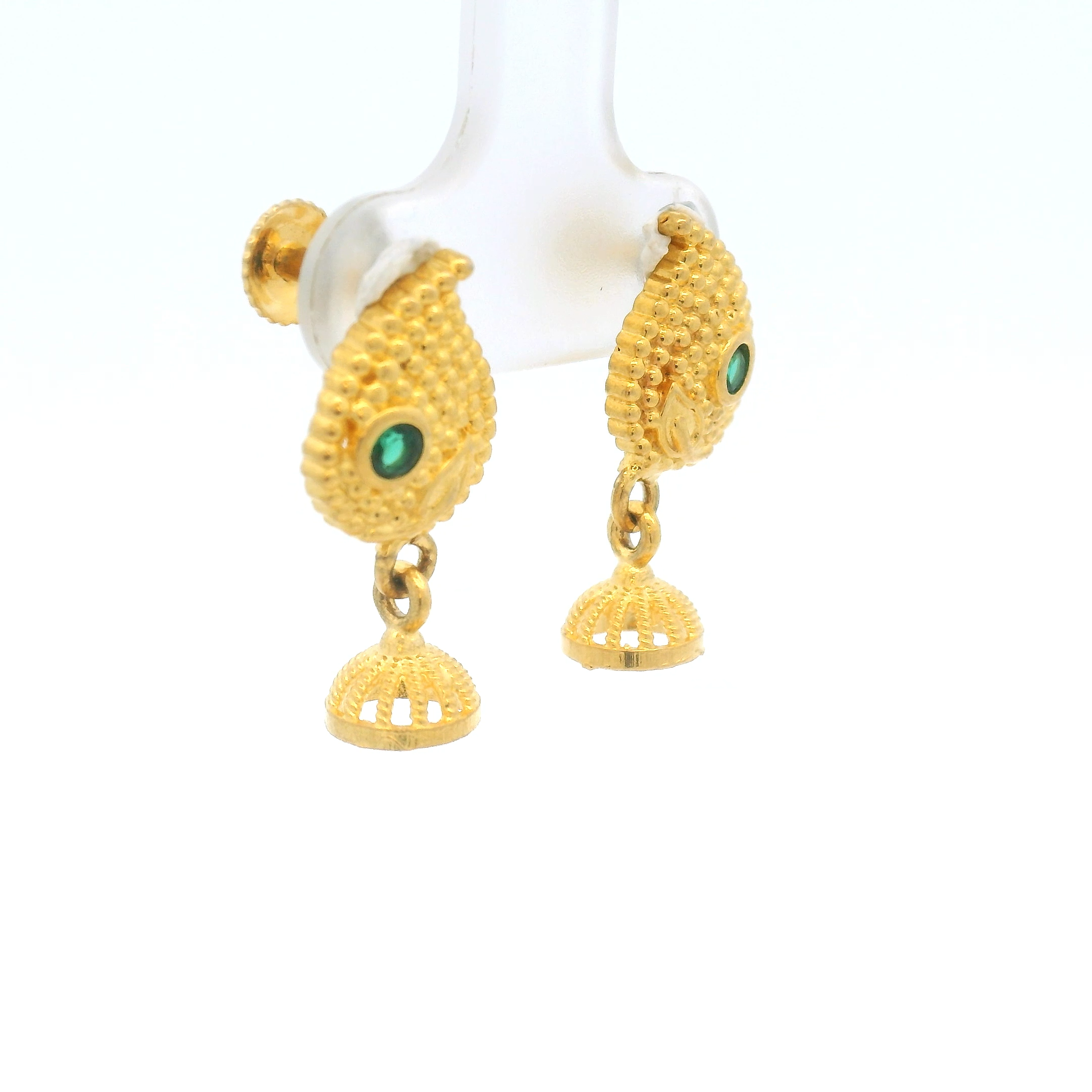 Green GemStone Womens Earrings