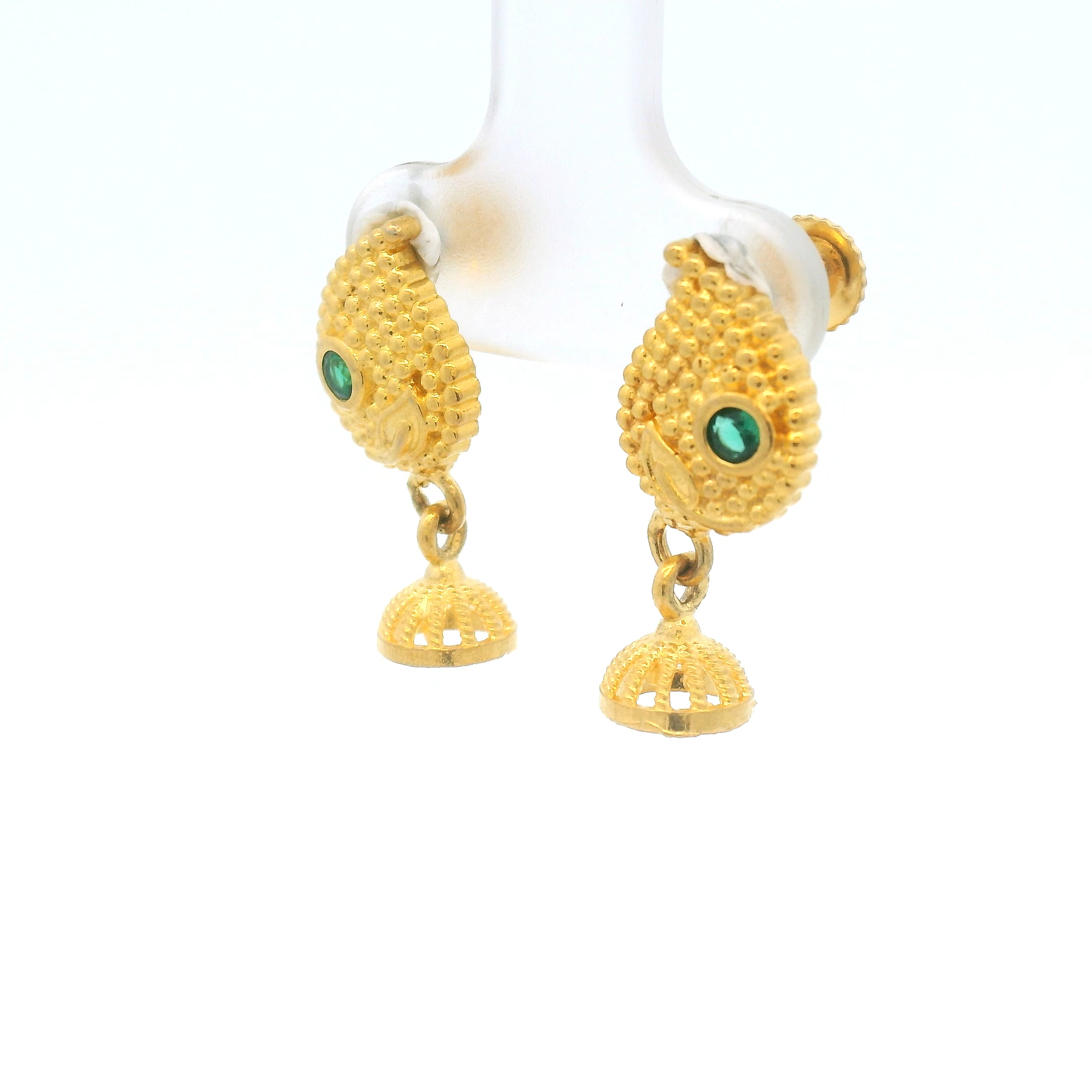 Green GemStone Womens Earrings