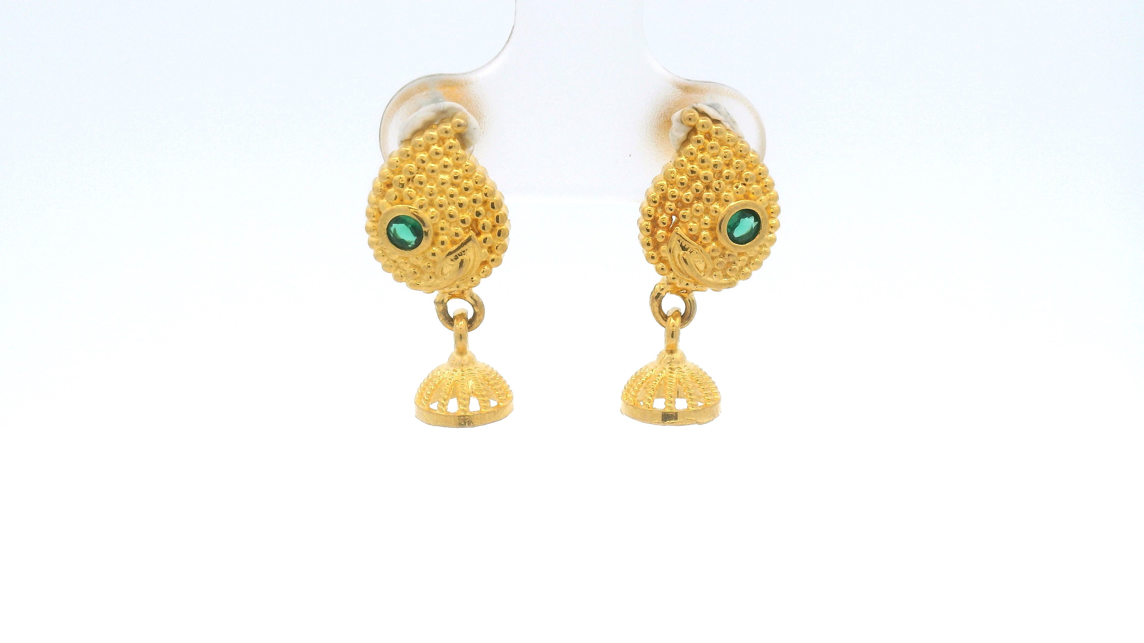 Green GemStone Womens Earrings