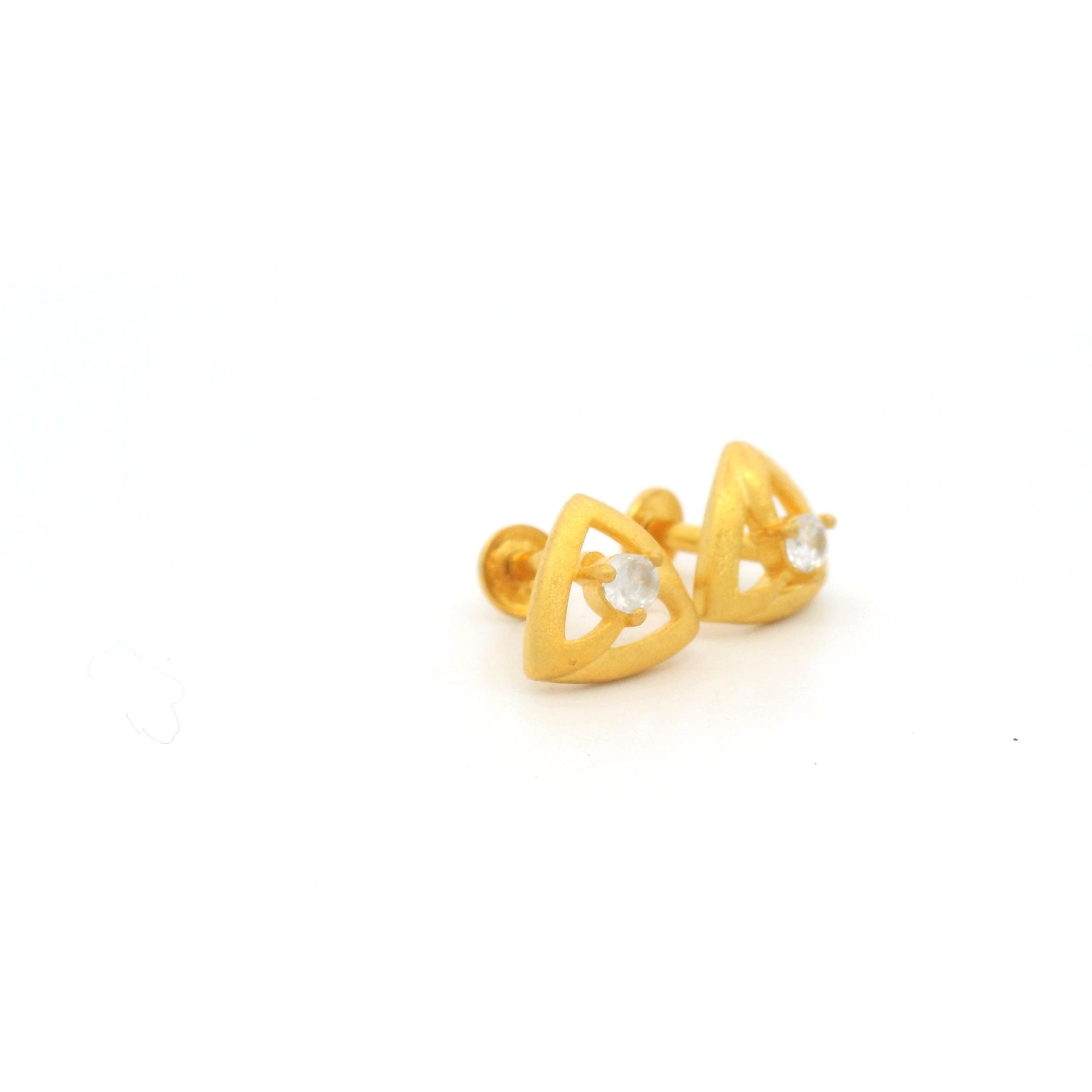 Gold Plated Triangle Earrings
