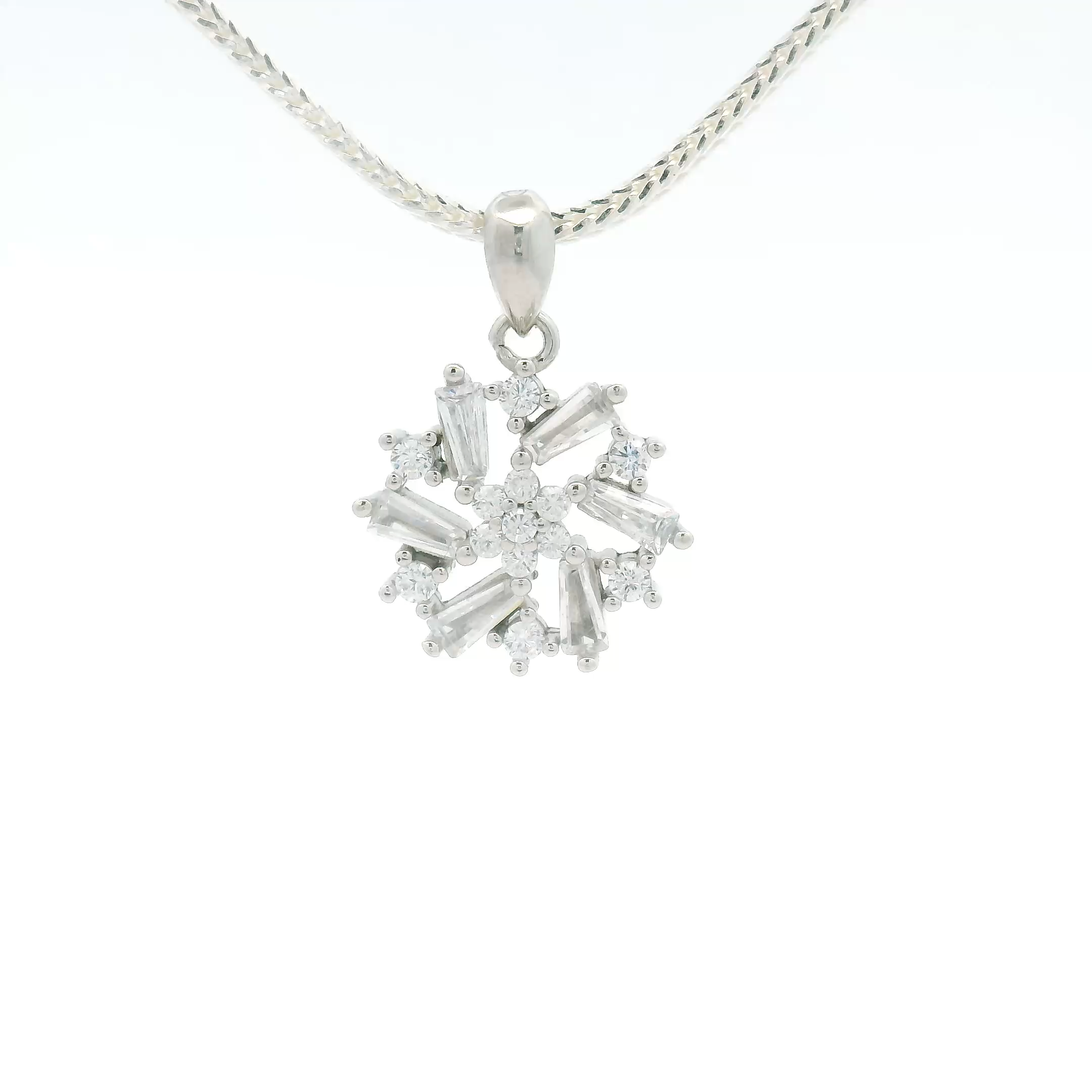 925 Silver Snowflake Women Pendant