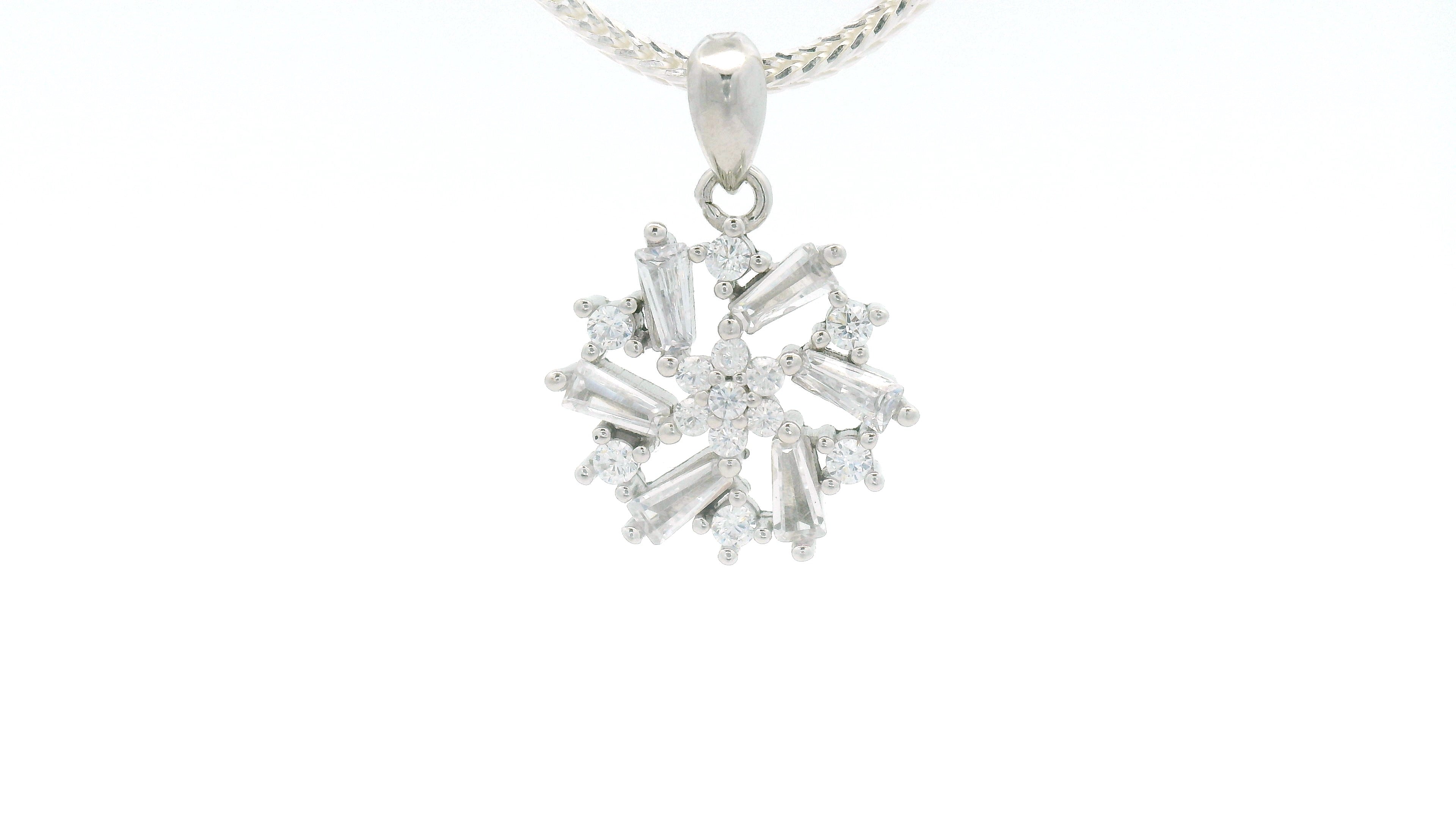 925 Silver Snowflake Women Pendant