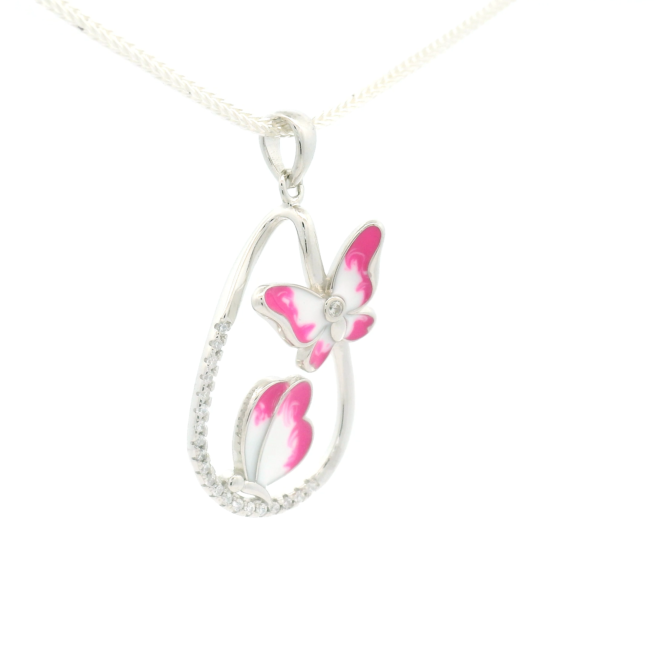 Beautiful Pink Butterfly Pendant for Women