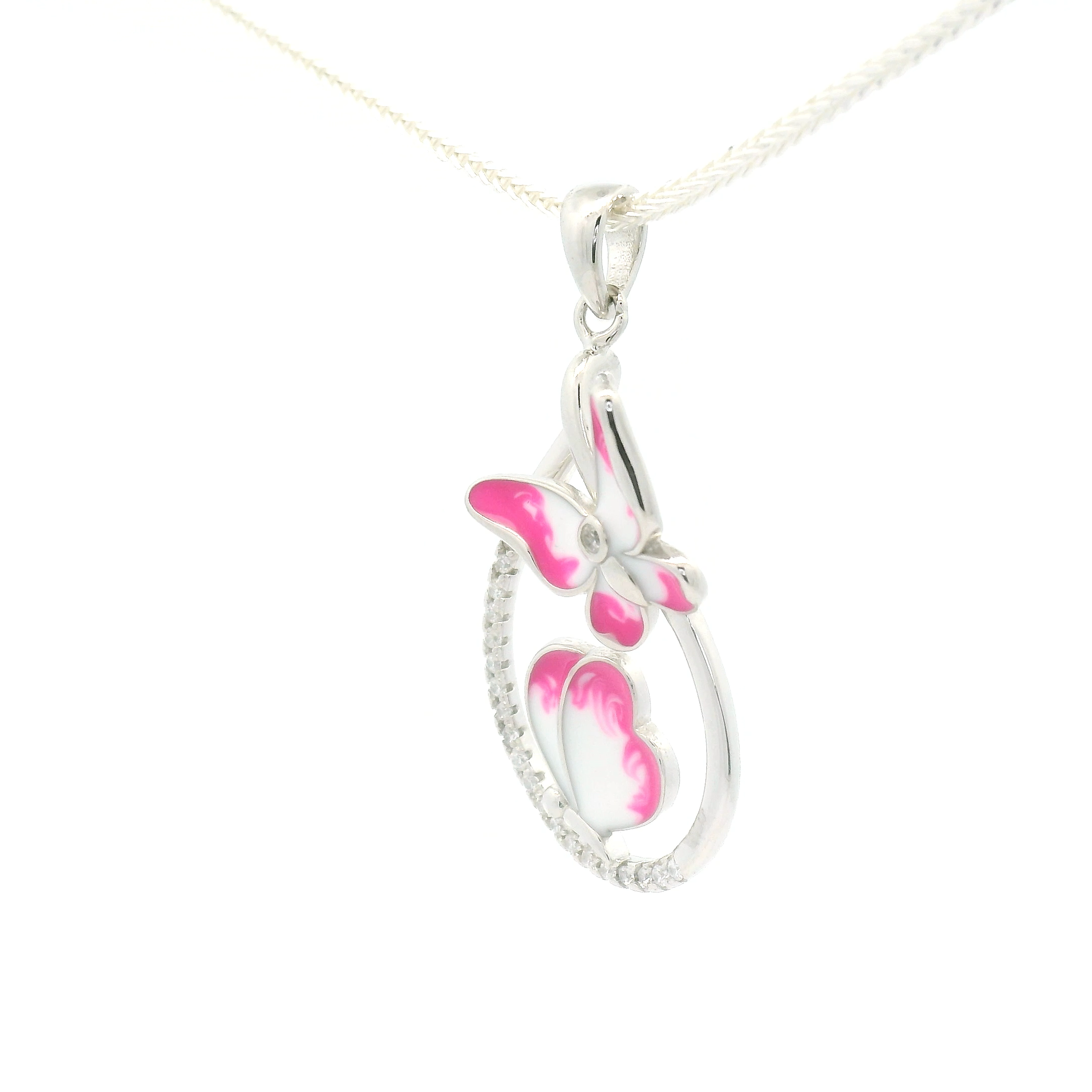 Beautiful Pink Butterfly Pendant for Women