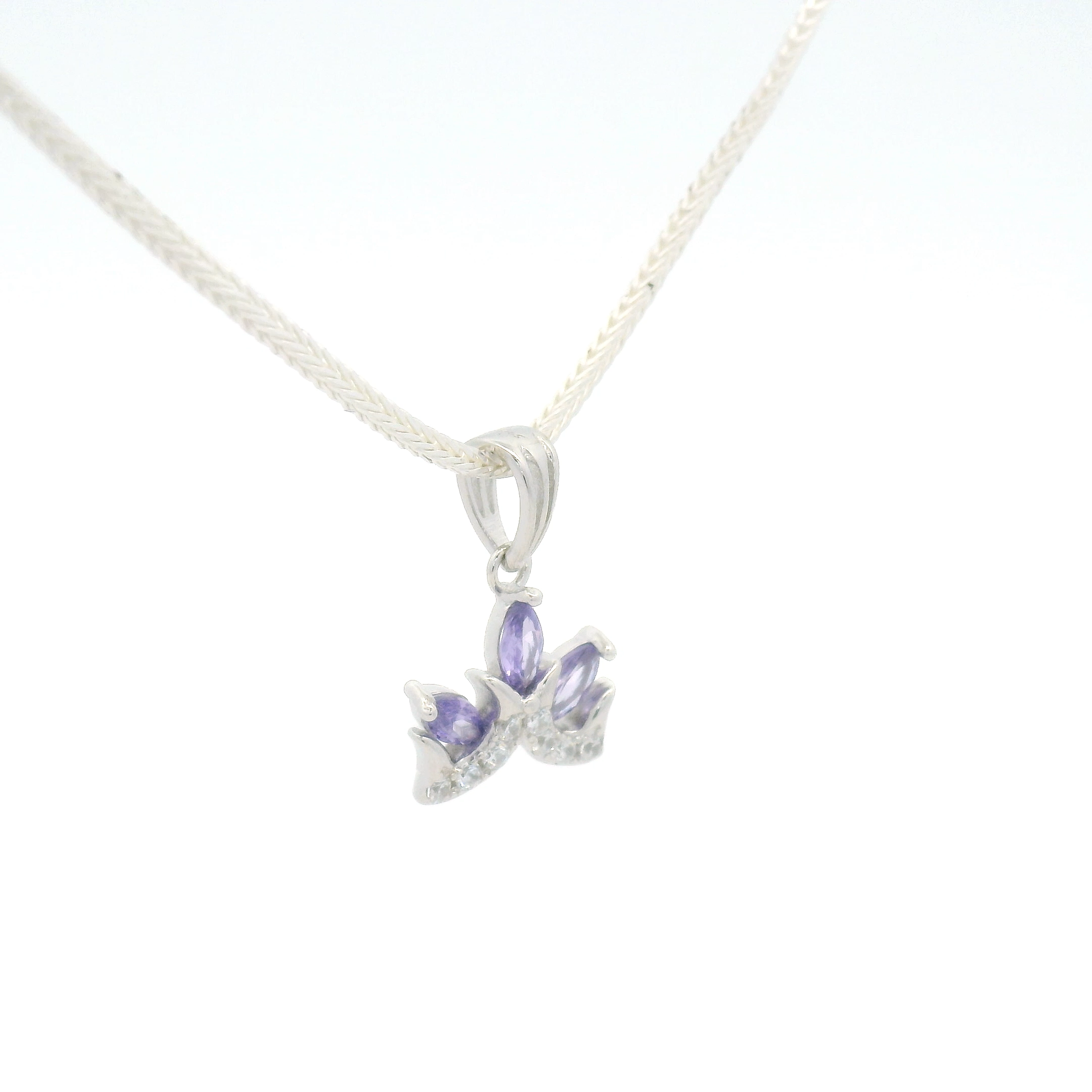 Purple Crown Silver Pendant