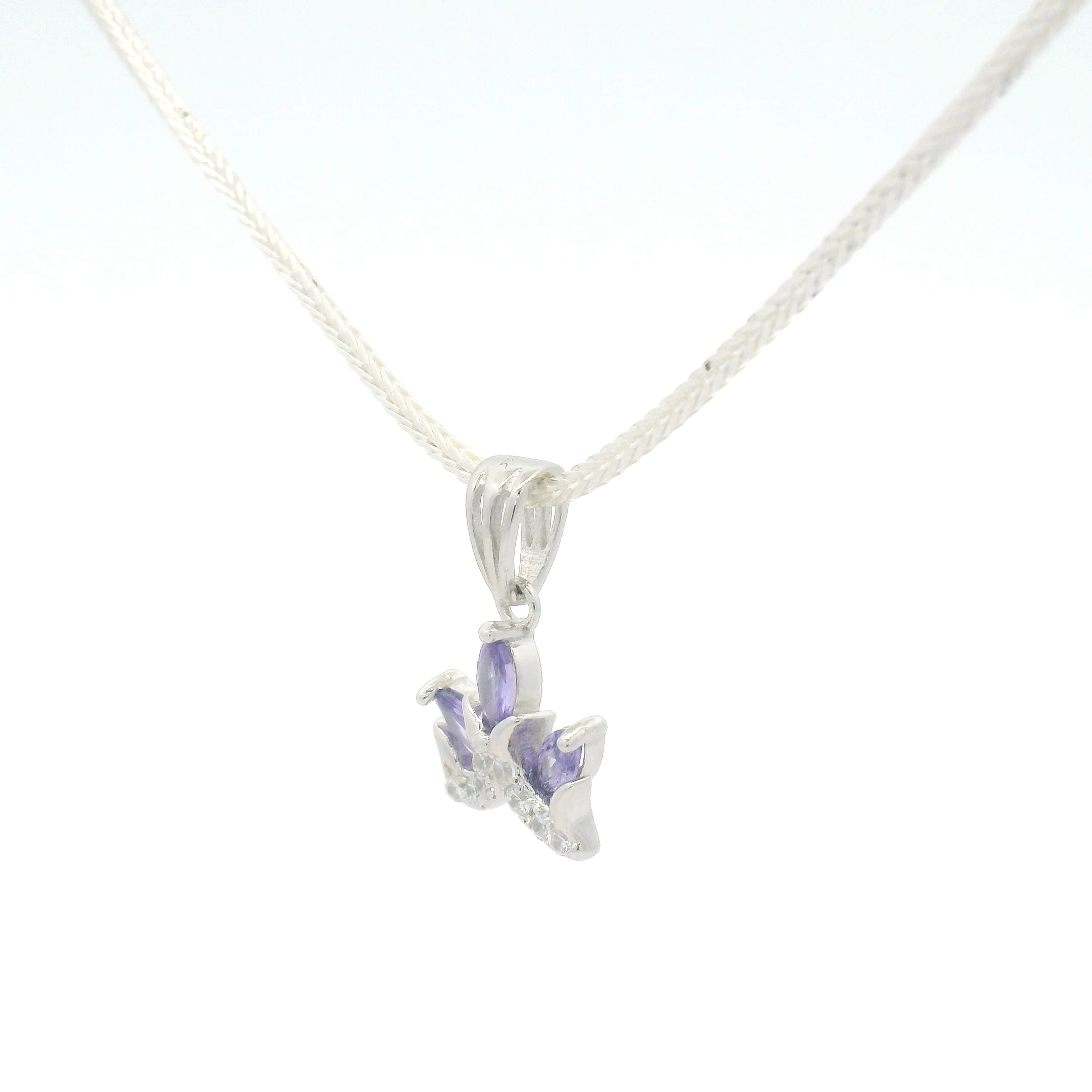 Purple Crown Silver Pendant