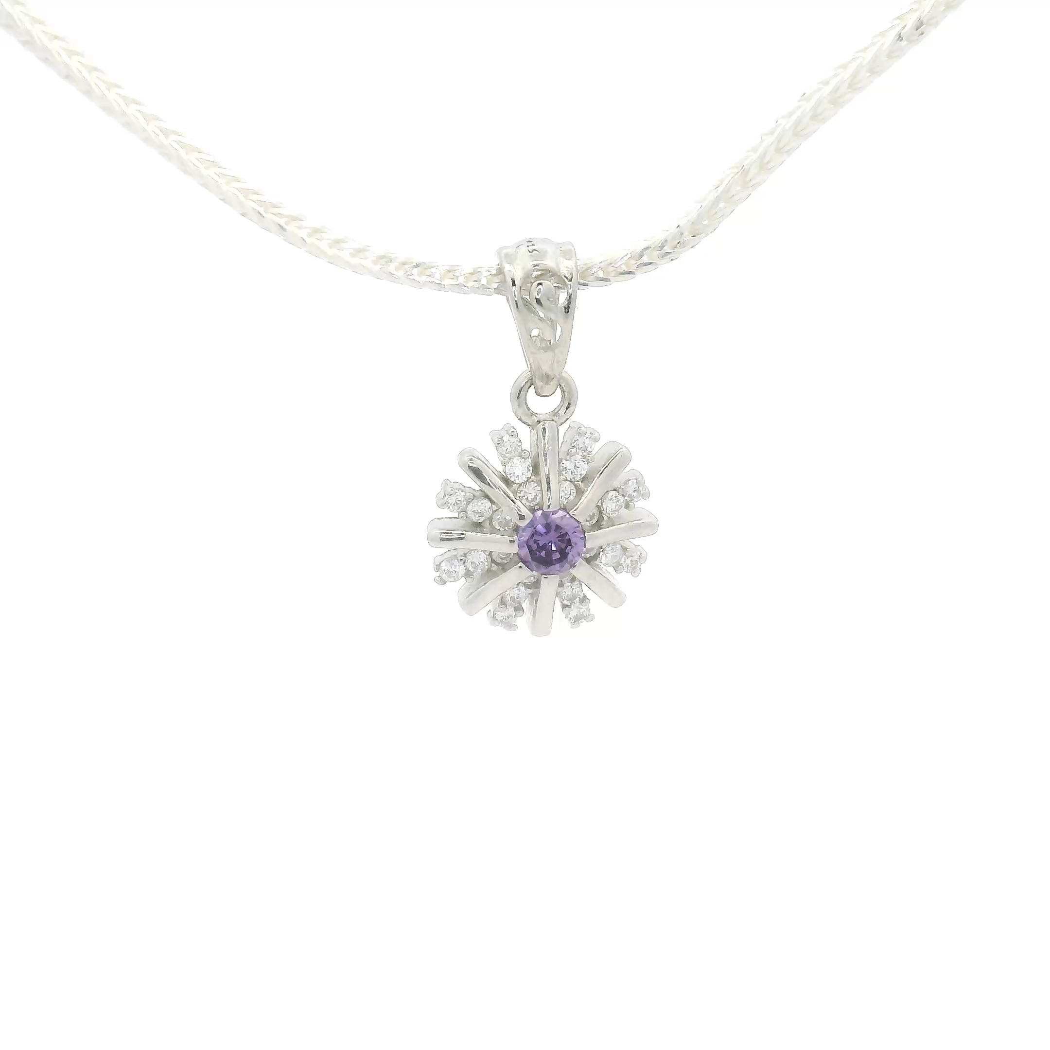 Silver Pendant with Small Gemstone Jewellery