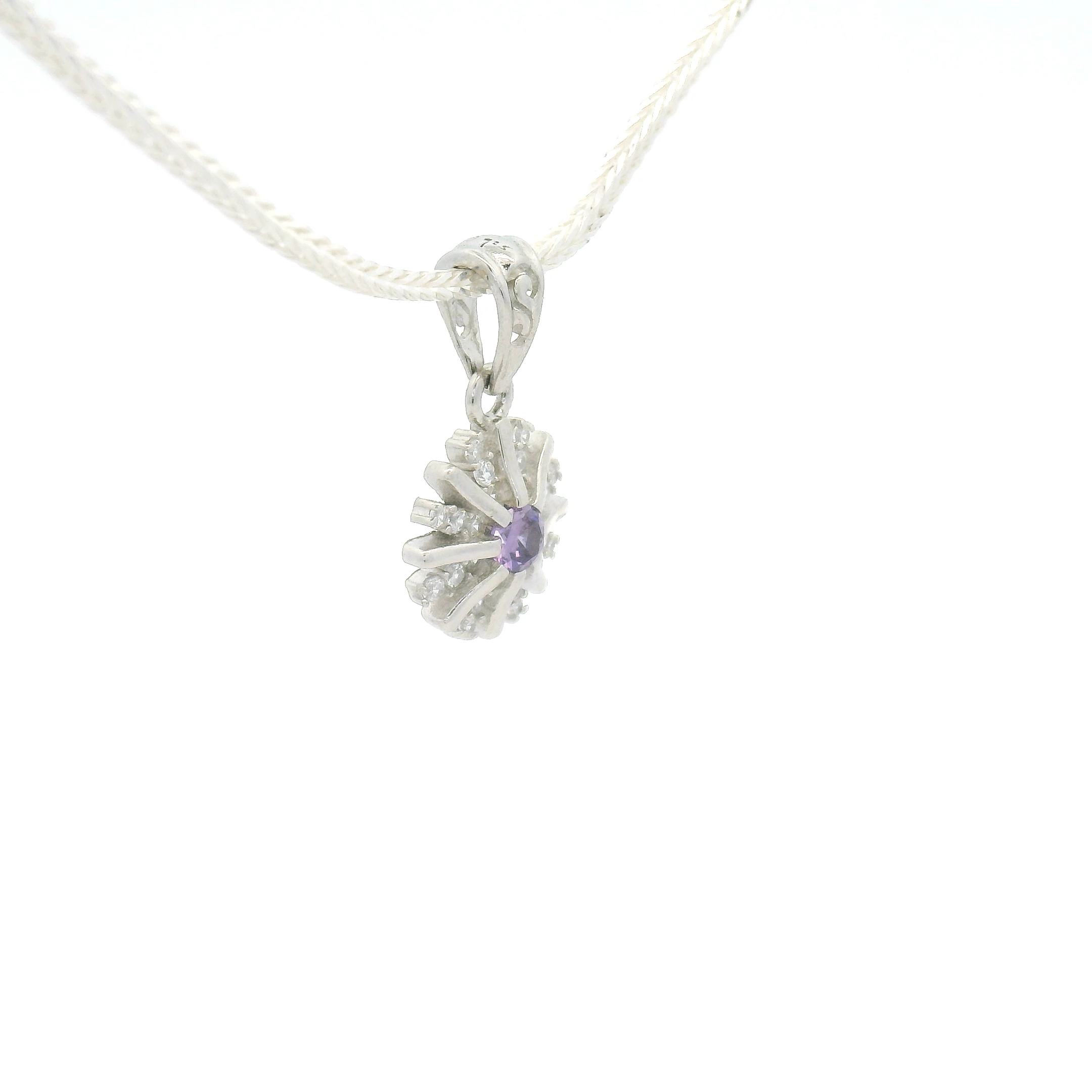 Silver Pendant with Small Gemstone Jewellery