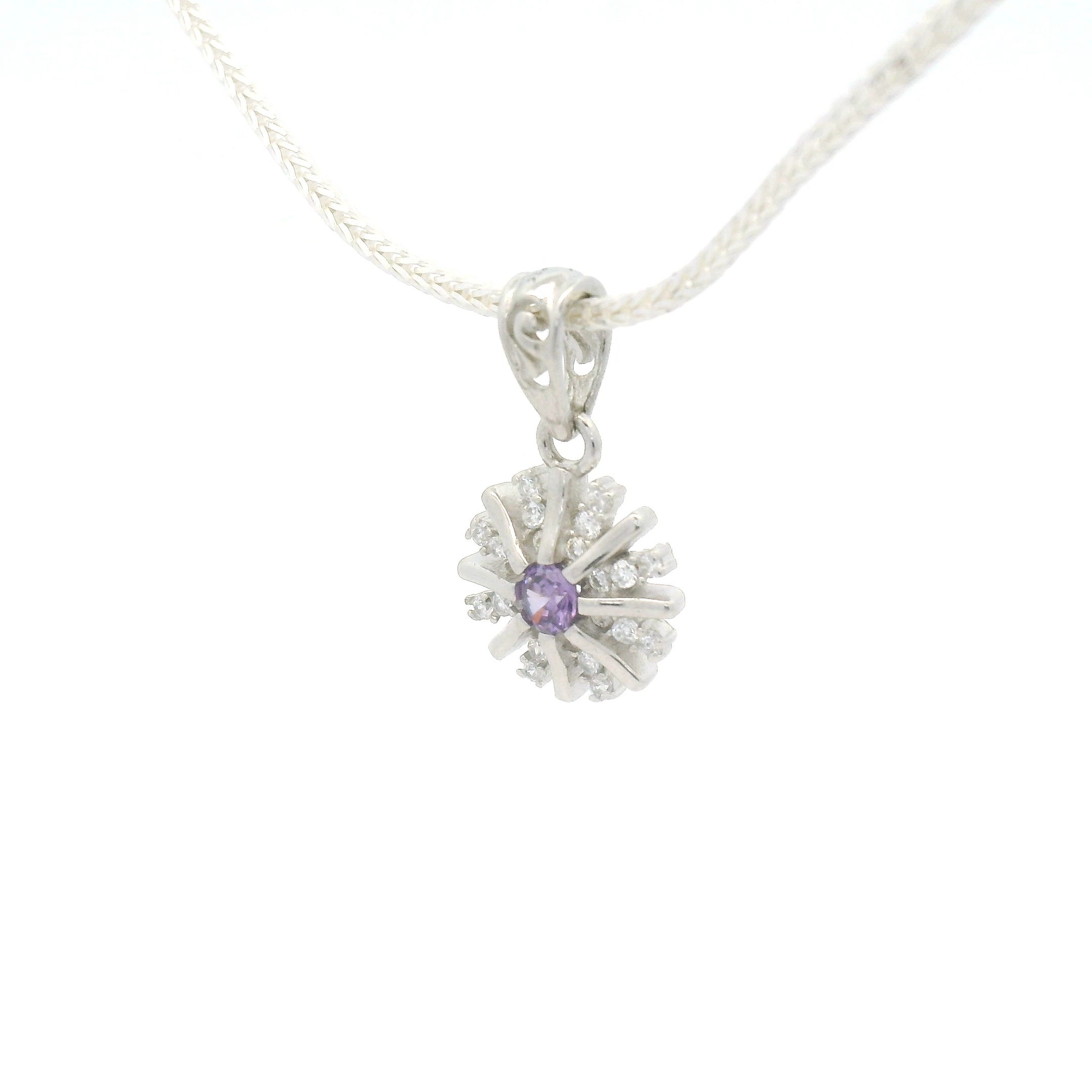 Silver Pendant with Small Gemstone Jewellery
