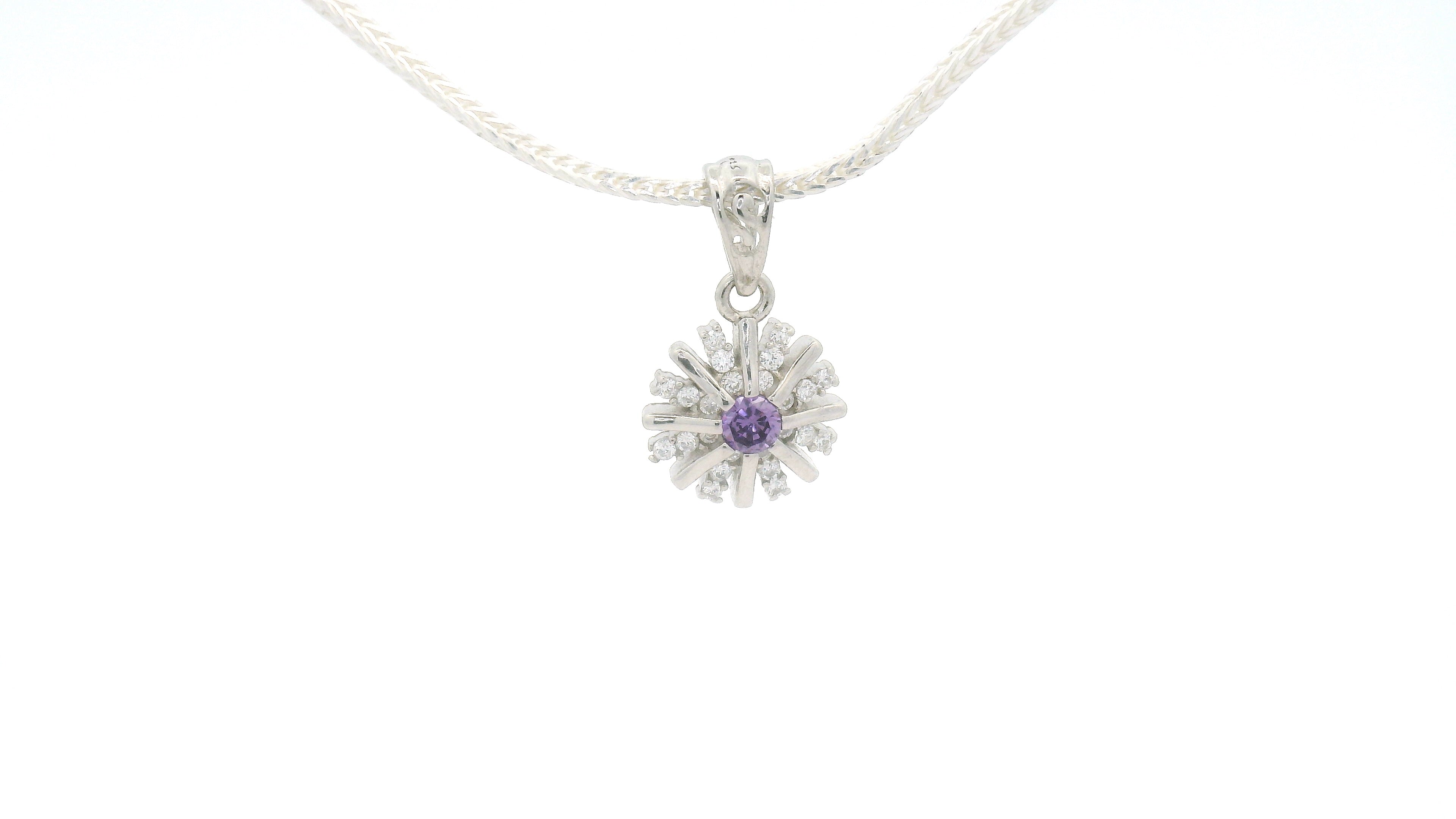 Silver Pendant with Small Gemstone Jewellery