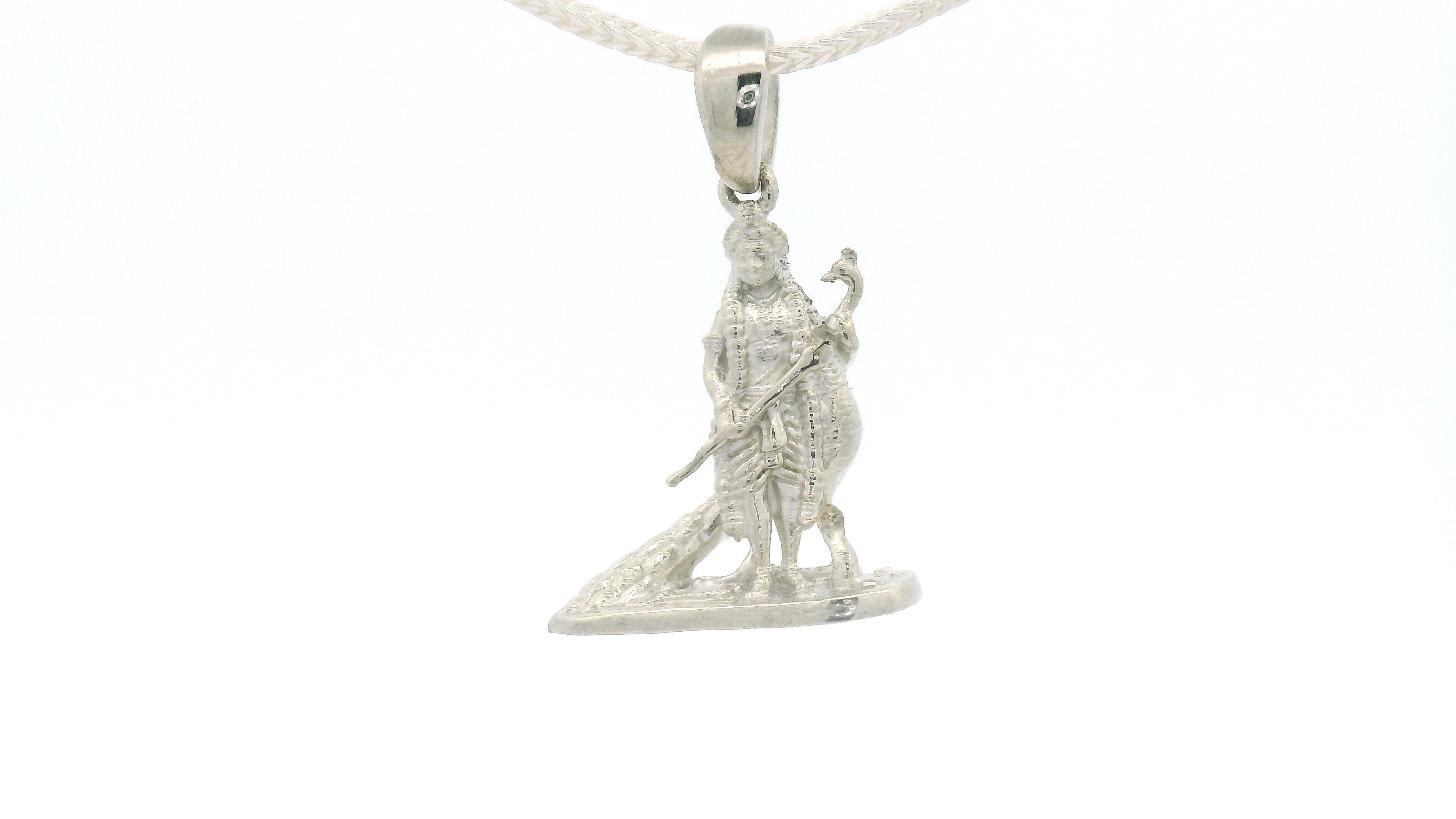 Elegant Silver Pendant of a Goddess