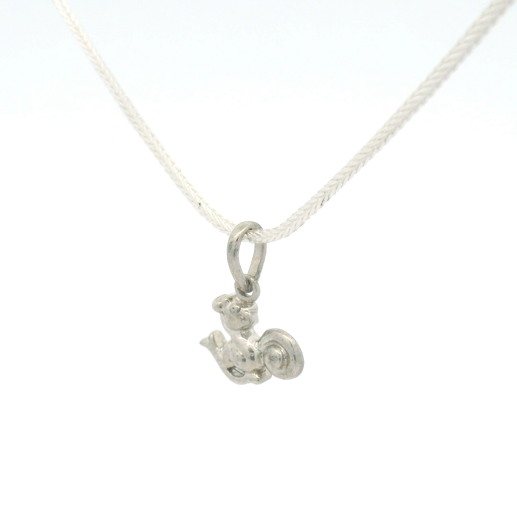 Charming Silver Squirrel Pendant