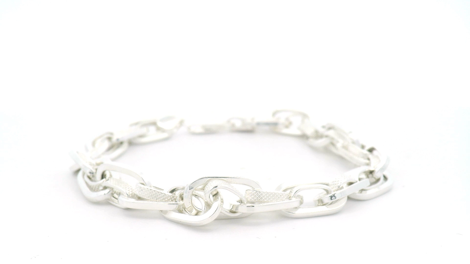 Mens Stainless Steel Look Silver Chain Bracelet