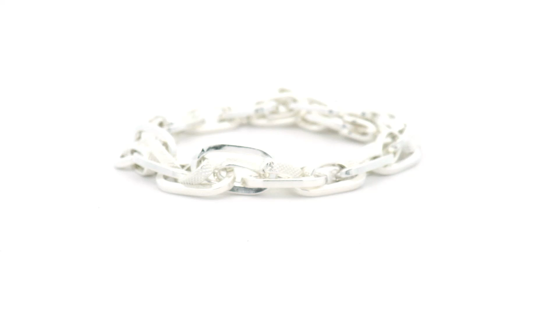 Mens Stainless Steel Look Silver Chain Bracelet