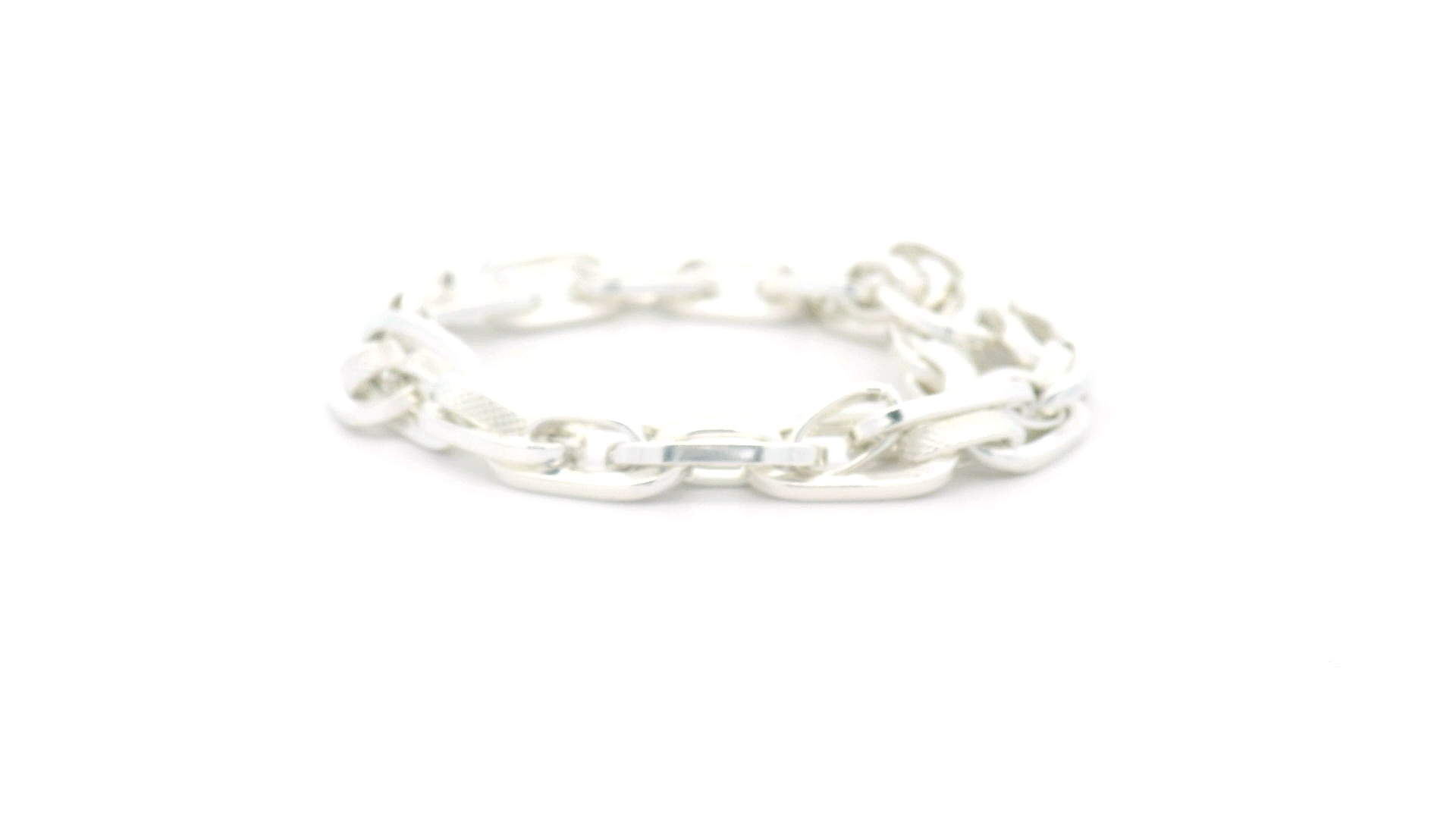 Mens Stainless Steel Look Silver Chain Bracelet
