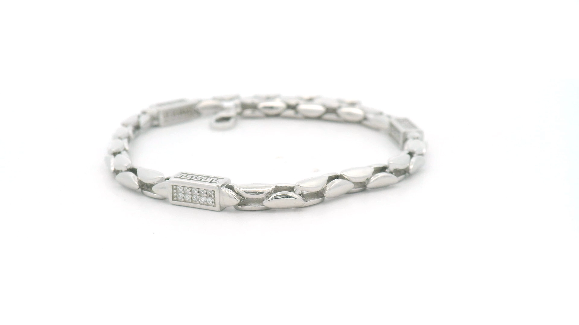 Silver Heart Bracelet for Boys