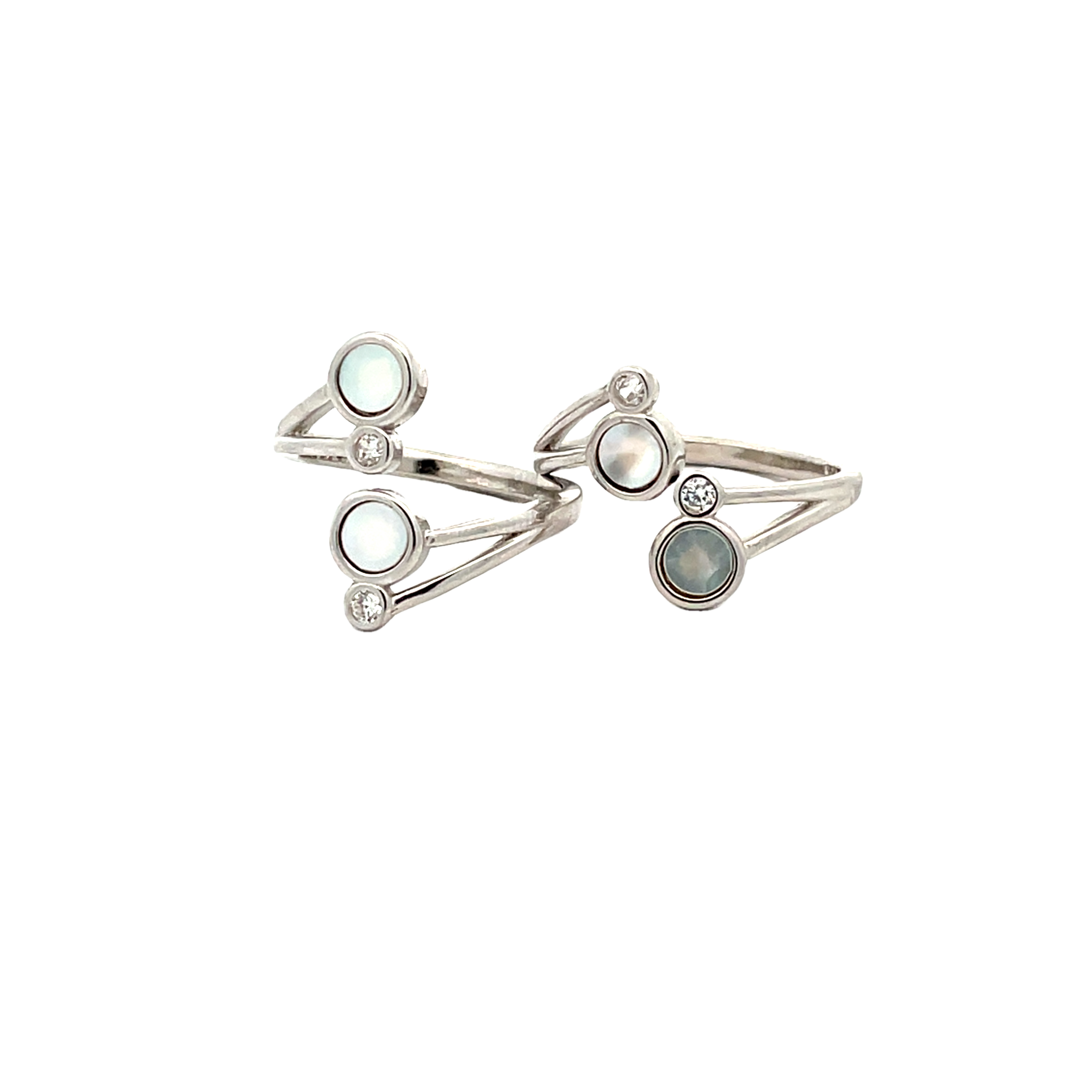 Elegant Cz Silver Toe Rings with Gemstones