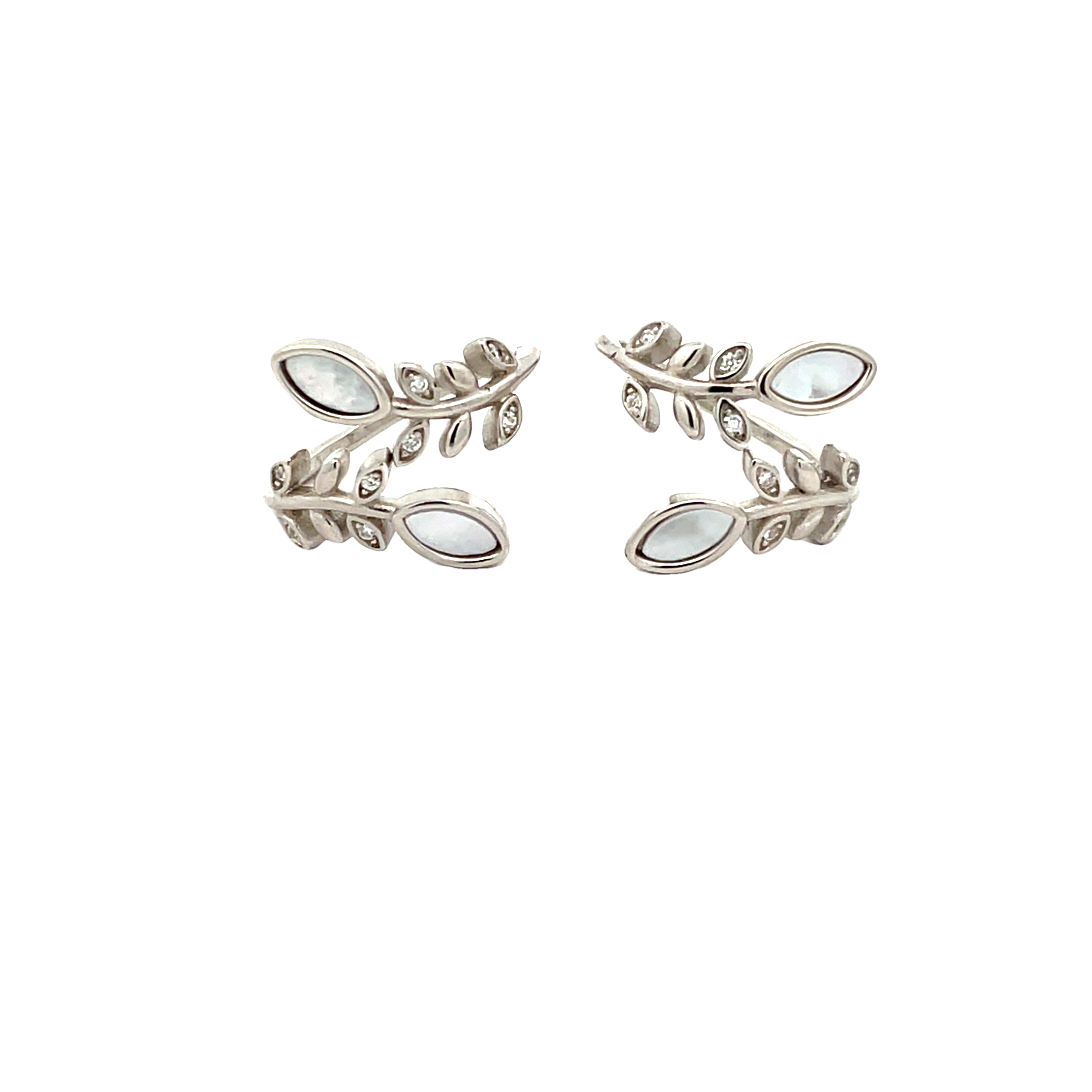 Elegant Cz Leaf-Inspired Toe Rings