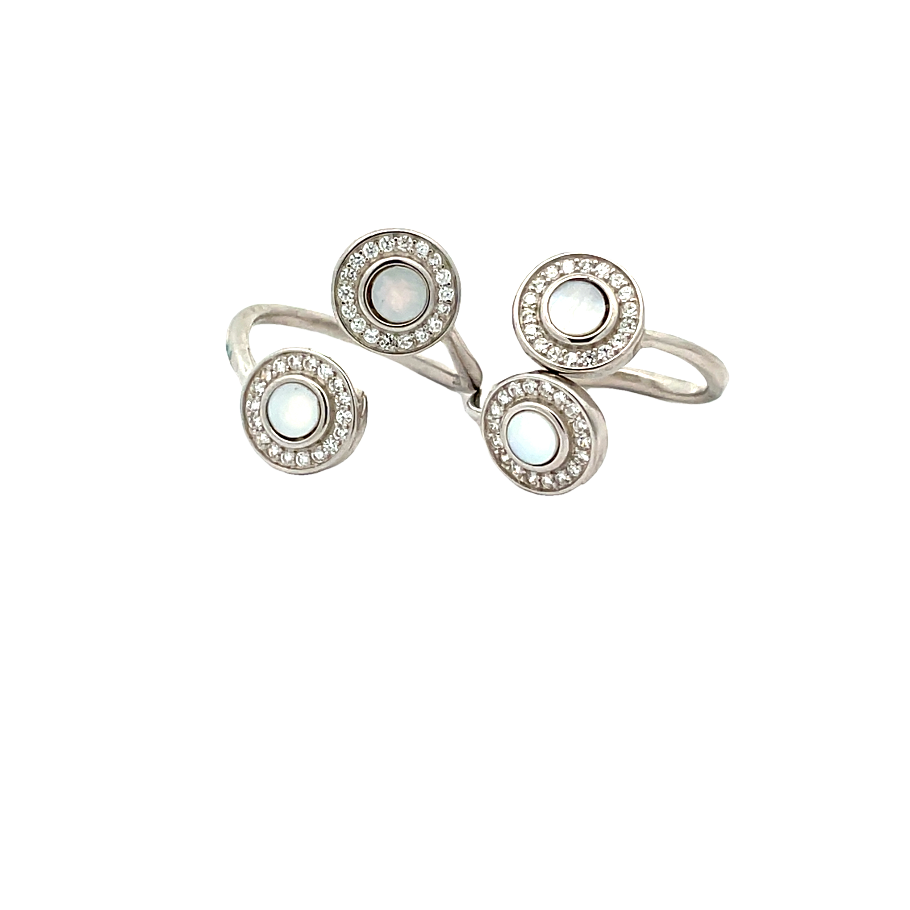 Elegant Cz Silver Toe Rings with Gemstone Accents