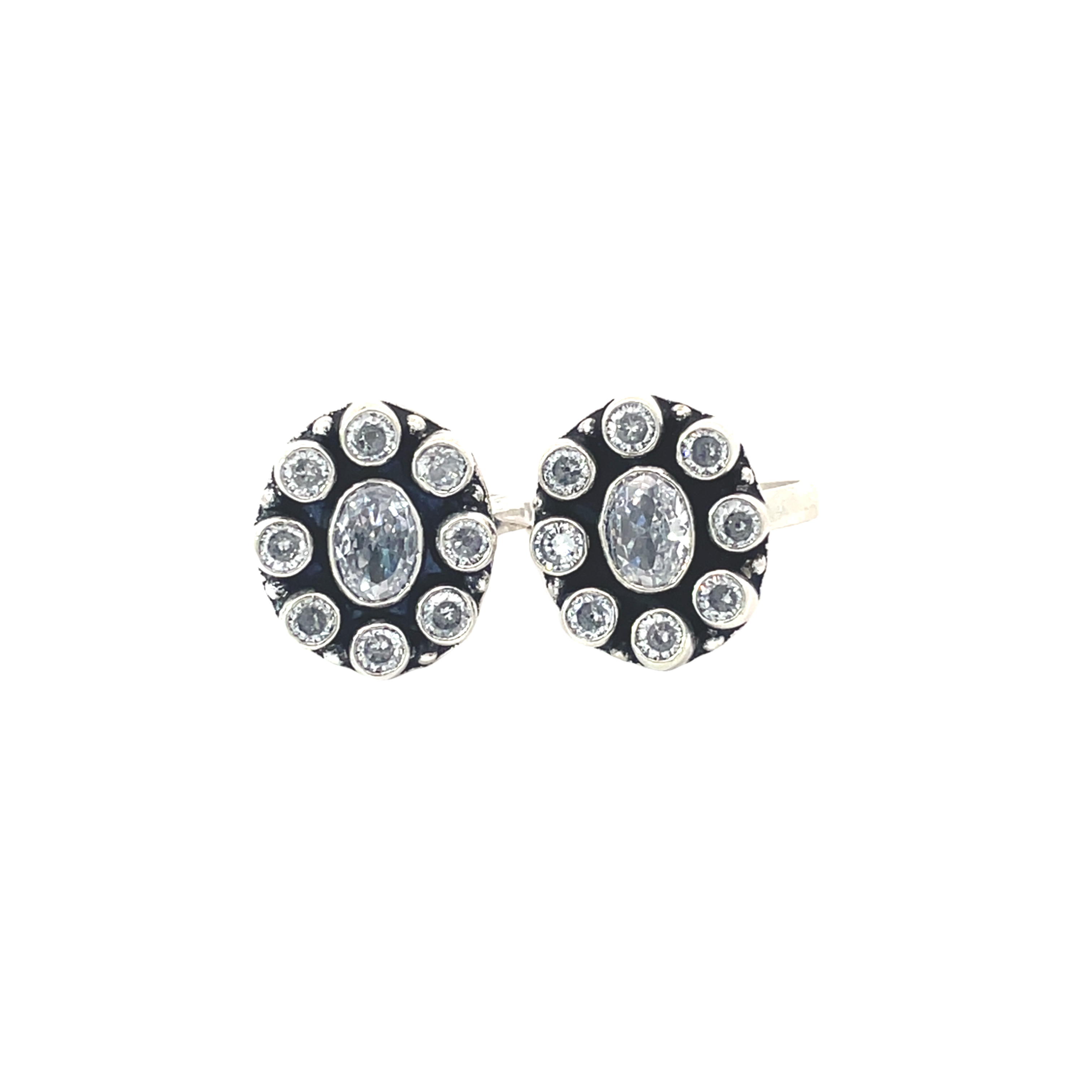 Elegant Silver and Diamond Toe Rings