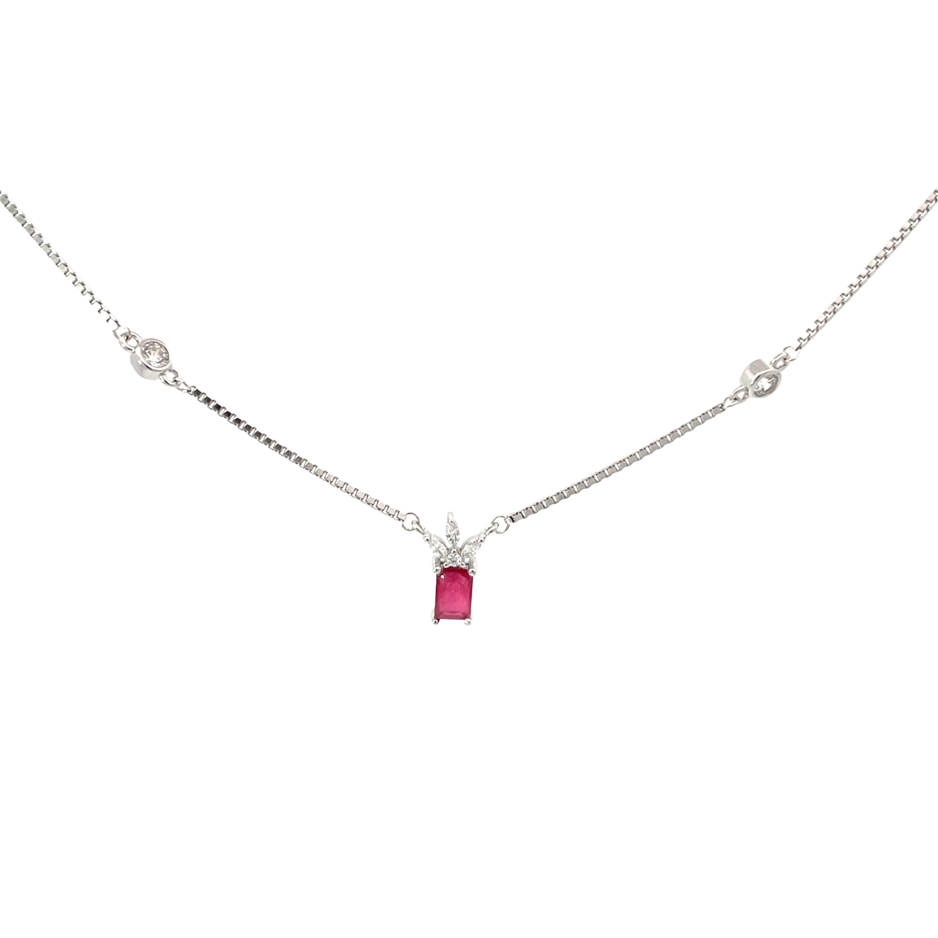 Elegant Ruby Pendant chain