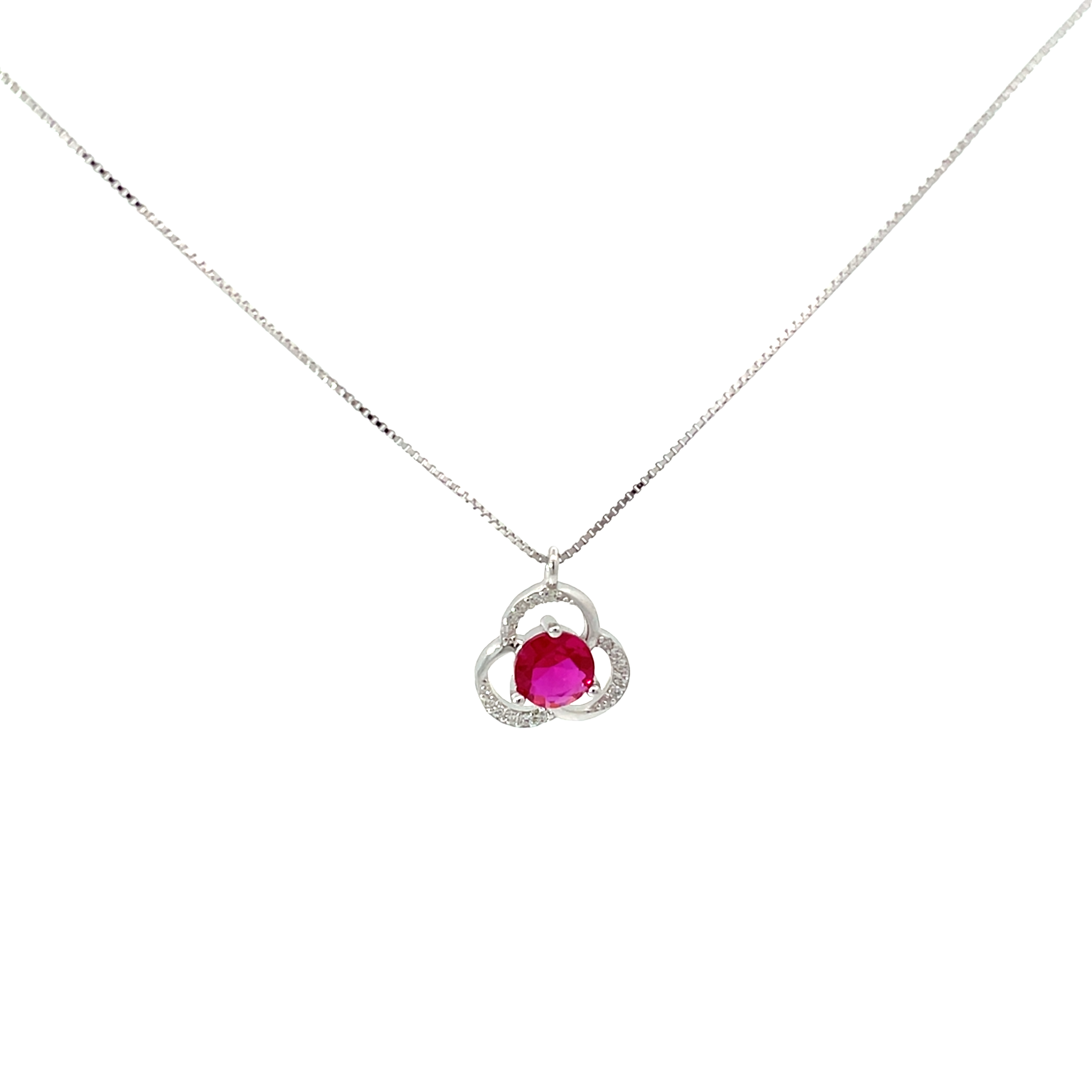 Elegant Ruby Pendant Chains