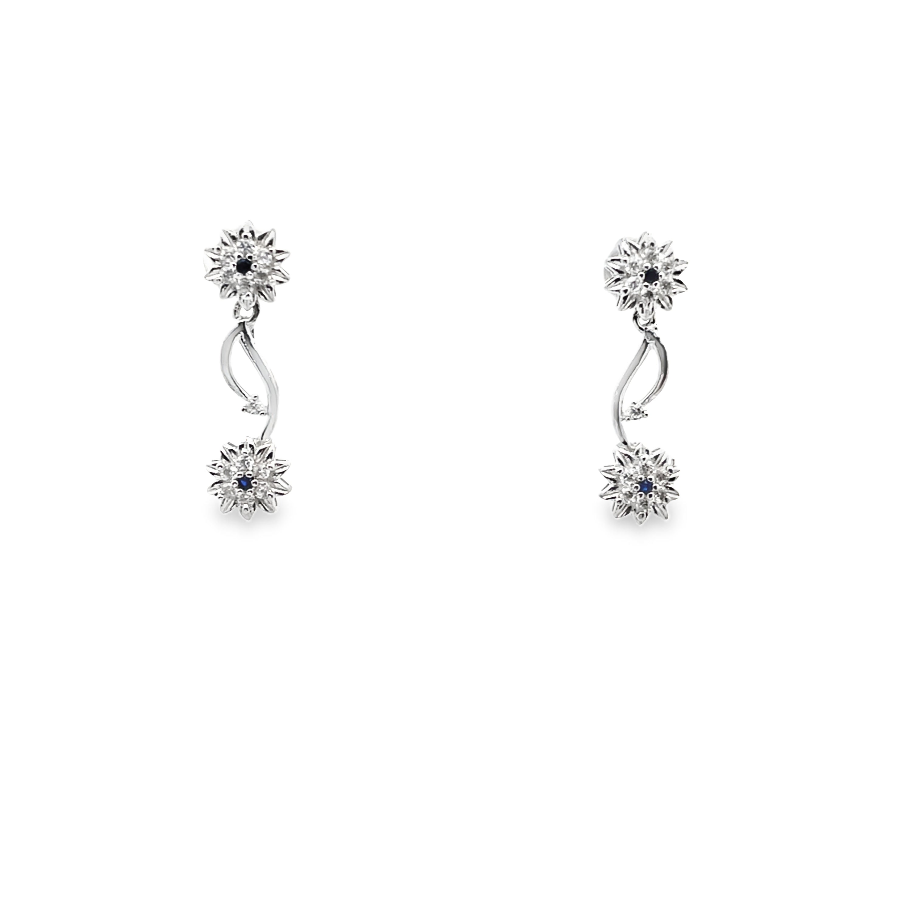 Elegant 925 Silver Floral Necklace Design