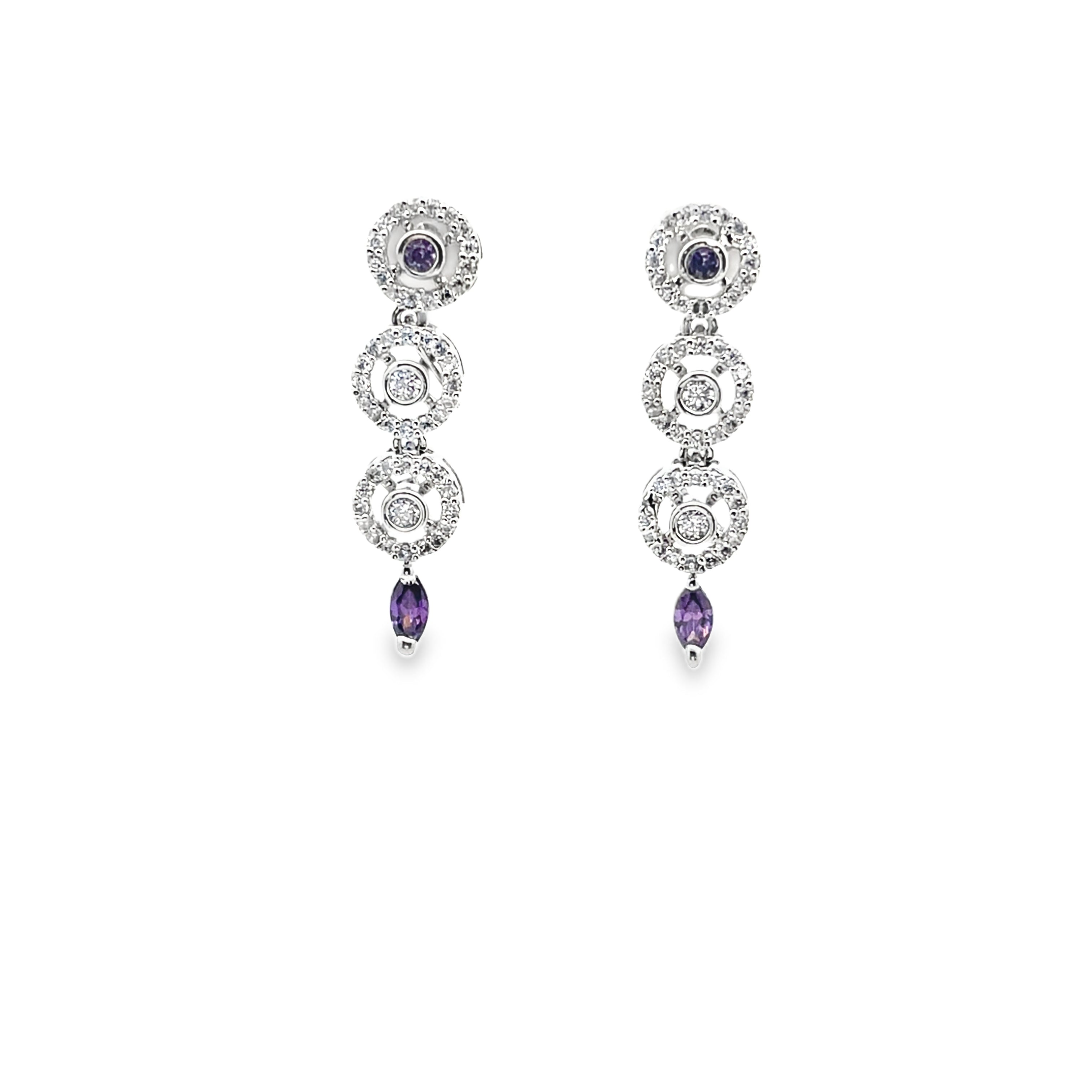 Elegant 925 Silver and Amethyst Necklace