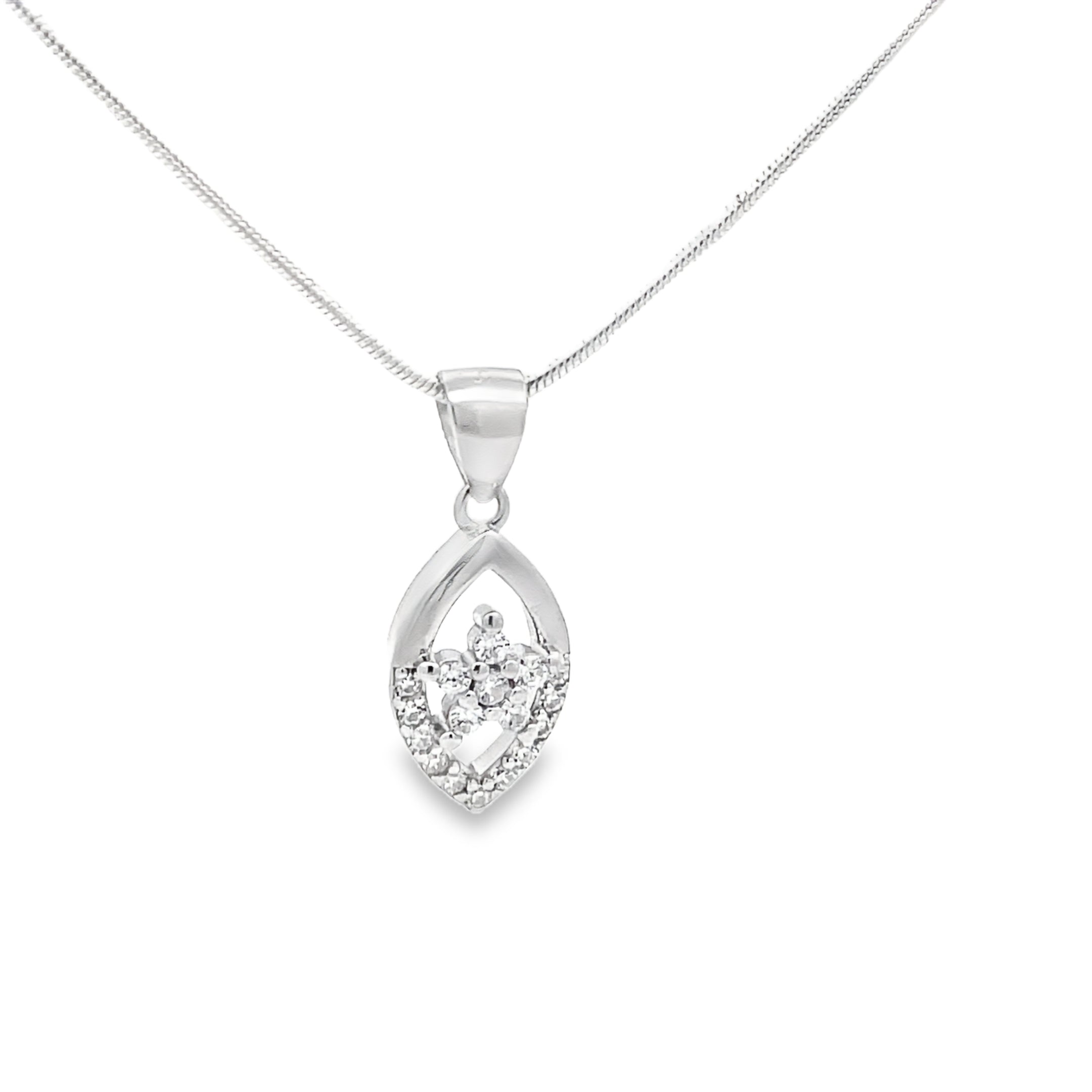 Elegant Silver Pendant with Sparkling Details