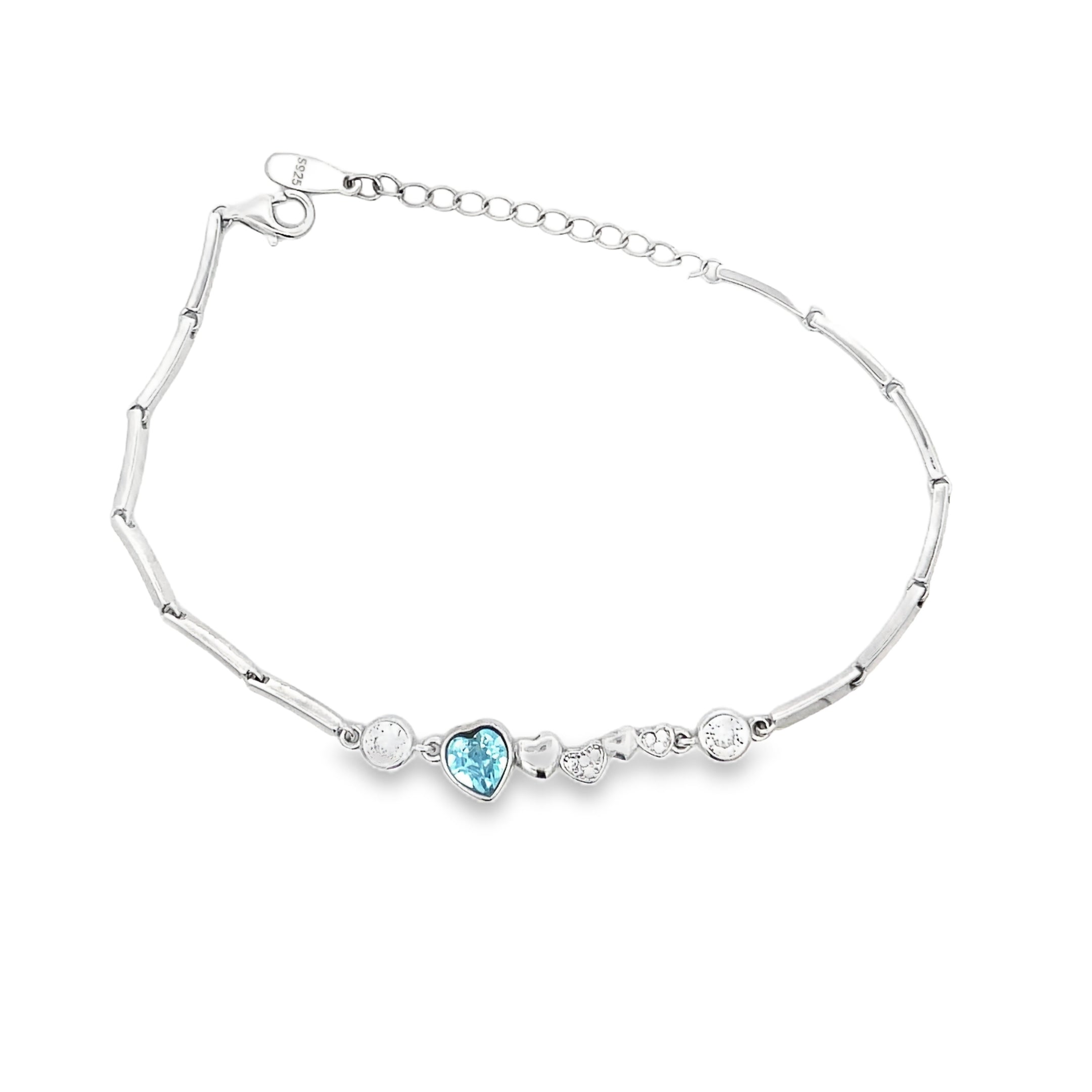 Elegant Silver Heart Bracelet