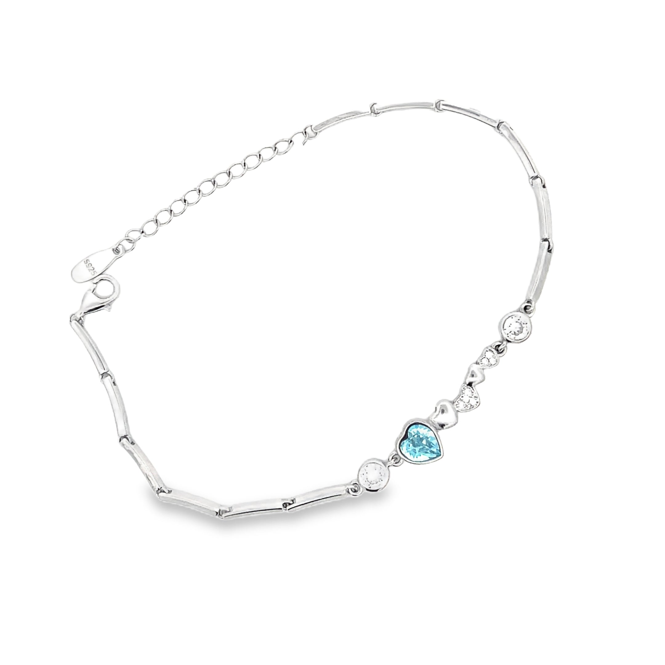 Elegant Silver Heart Bracelet