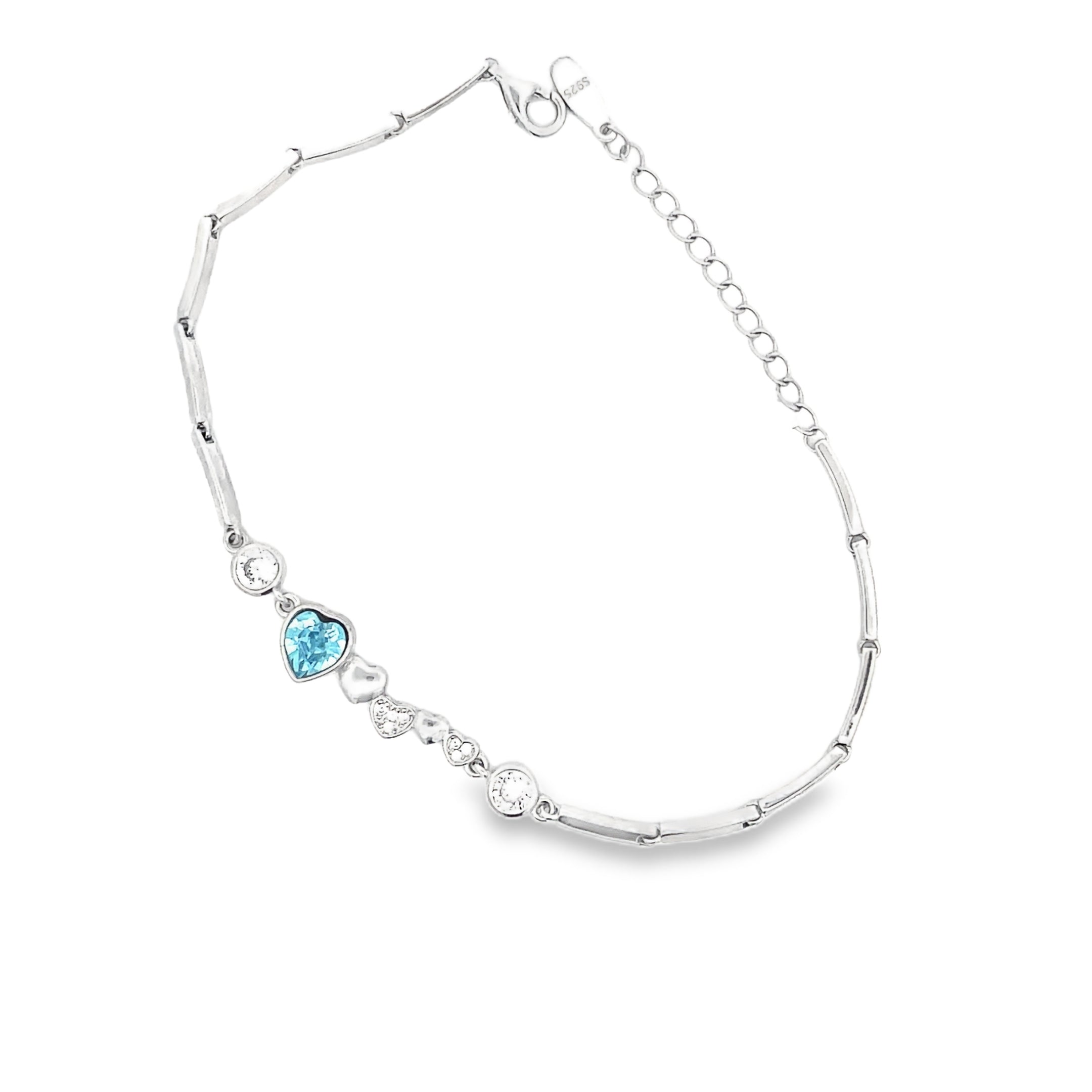 Elegant Silver Heart Bracelet