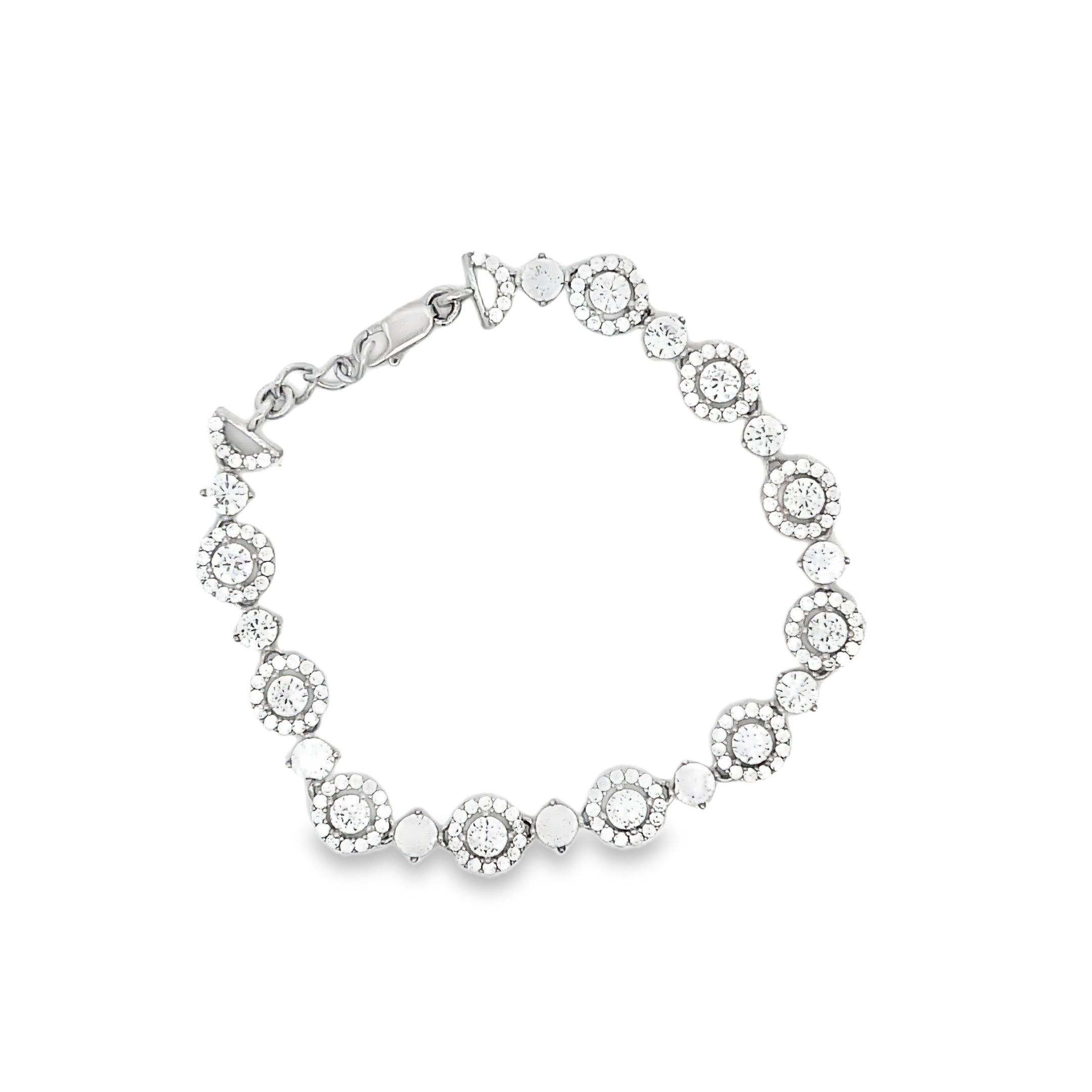 Elegant Silver Floral Bracelet
