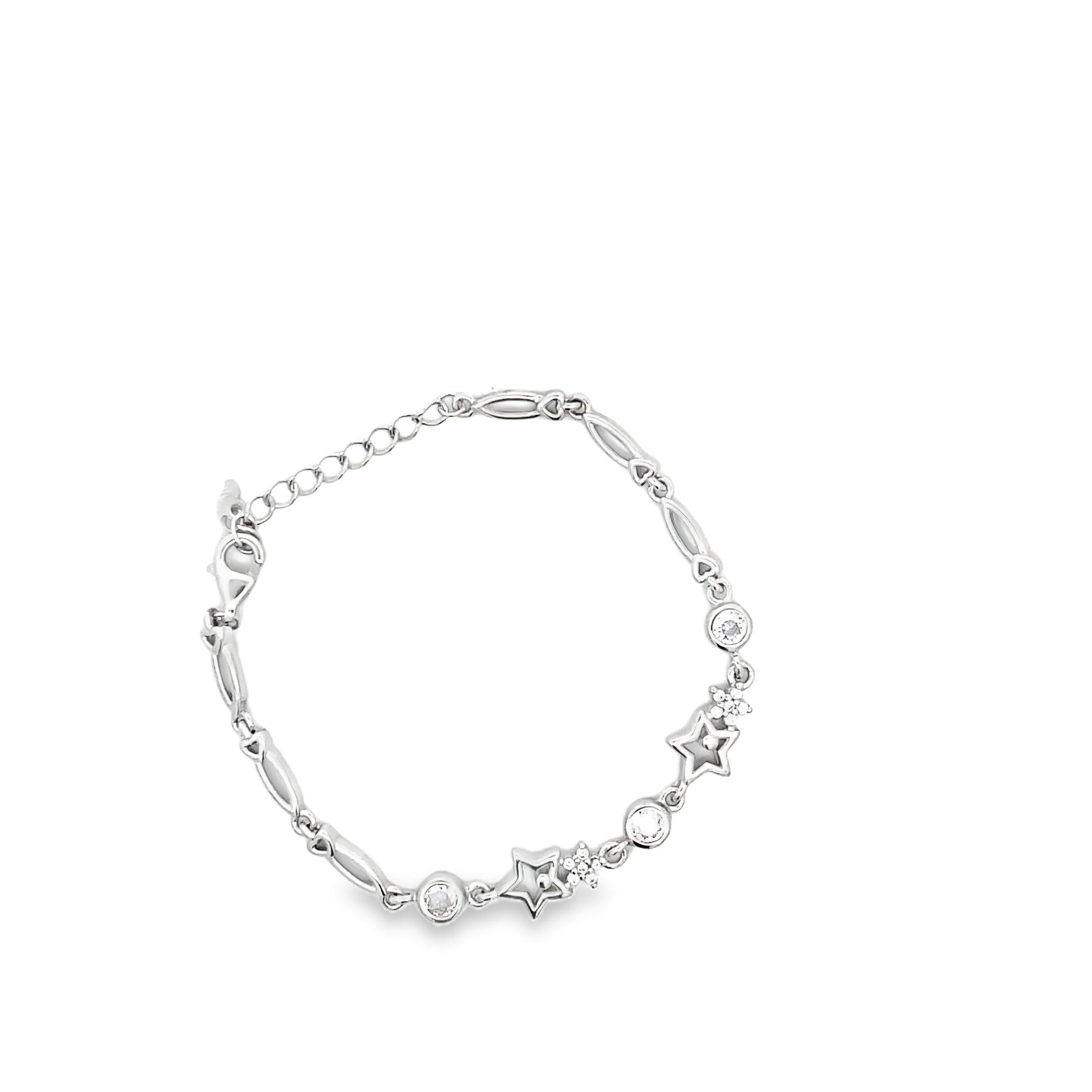 Charming Silver Star Bracelet