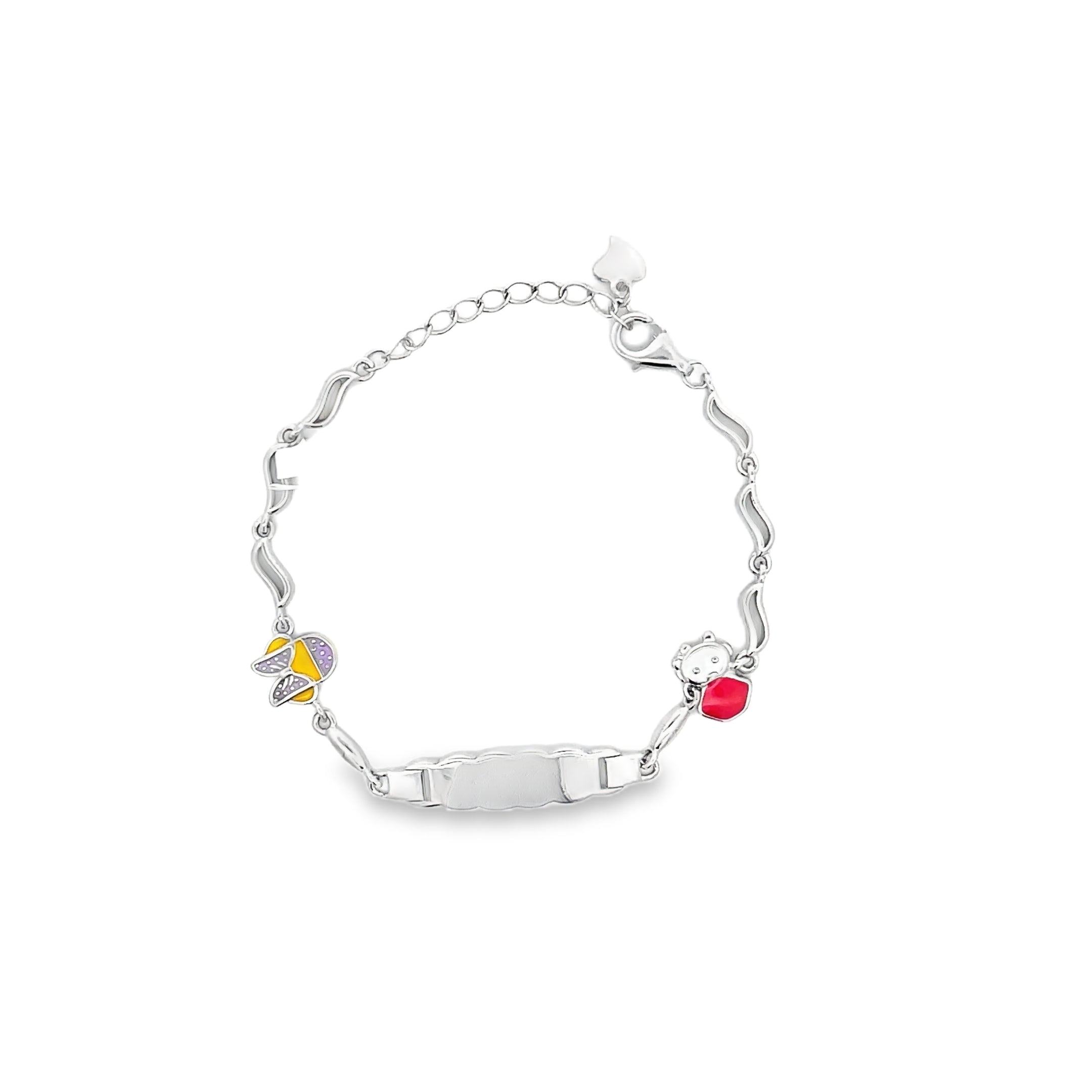 Charming Silver Bracelet with Colorful Charms
