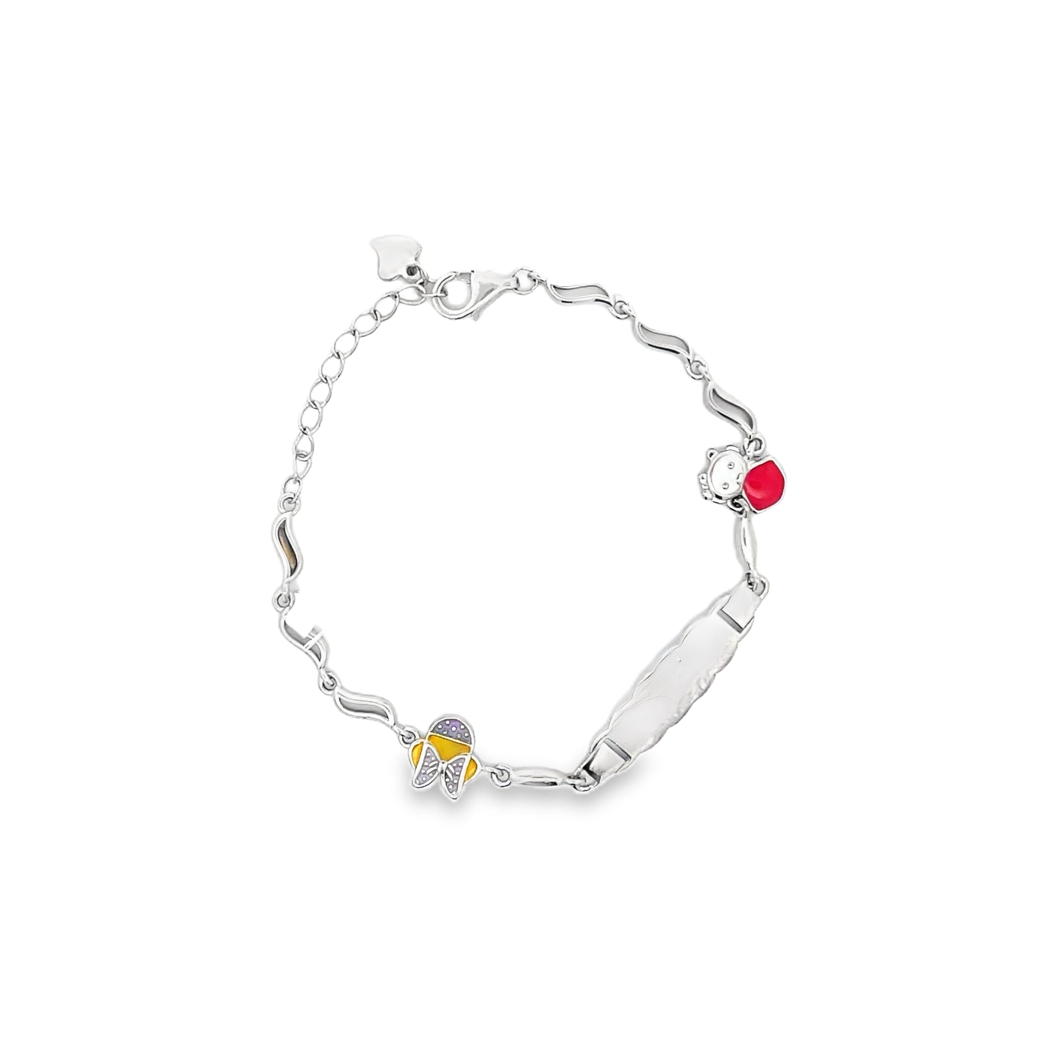 Charming Silver Bracelet with Colorful Charms