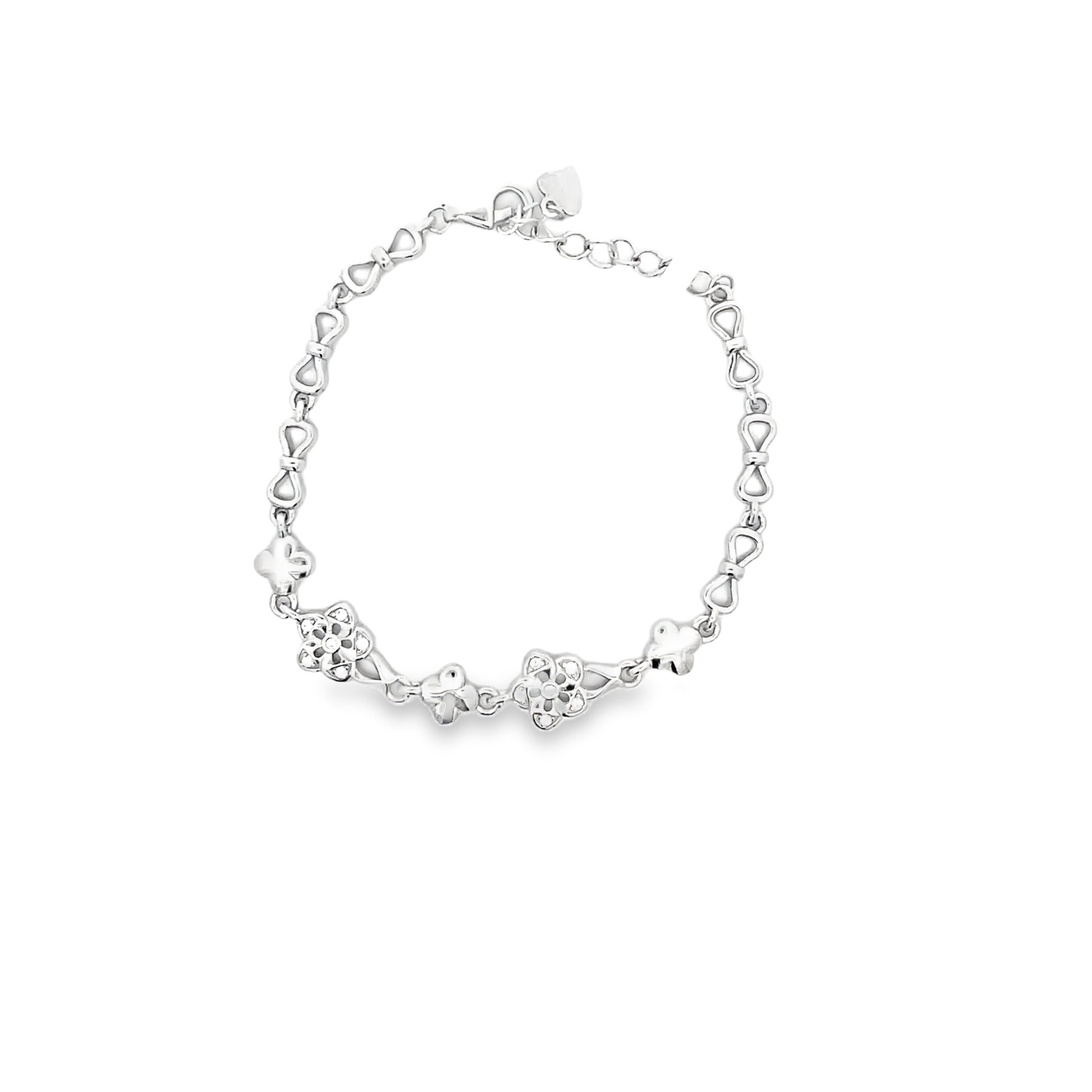 Charming Silver Heart Bracelet