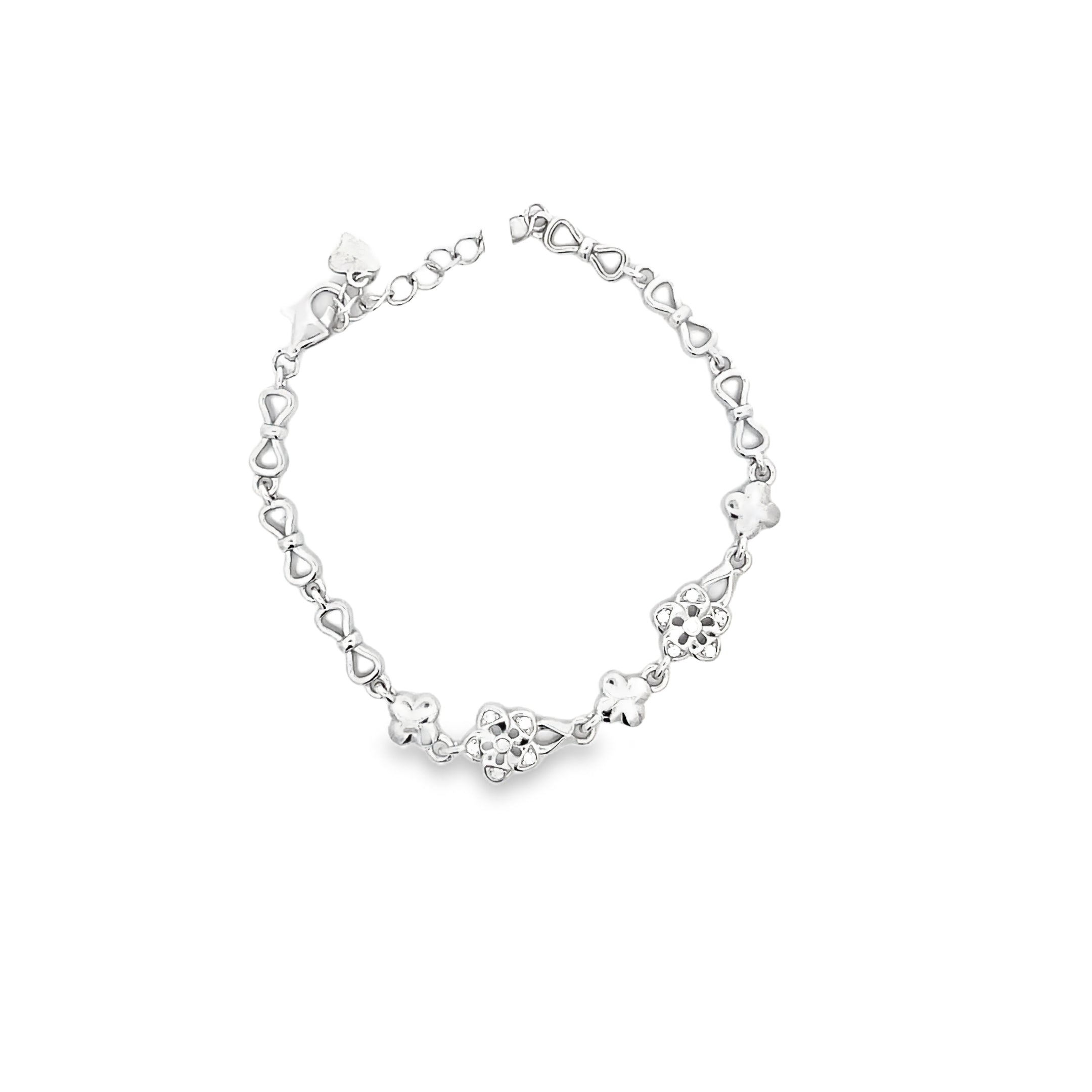Charming Silver Heart Bracelet