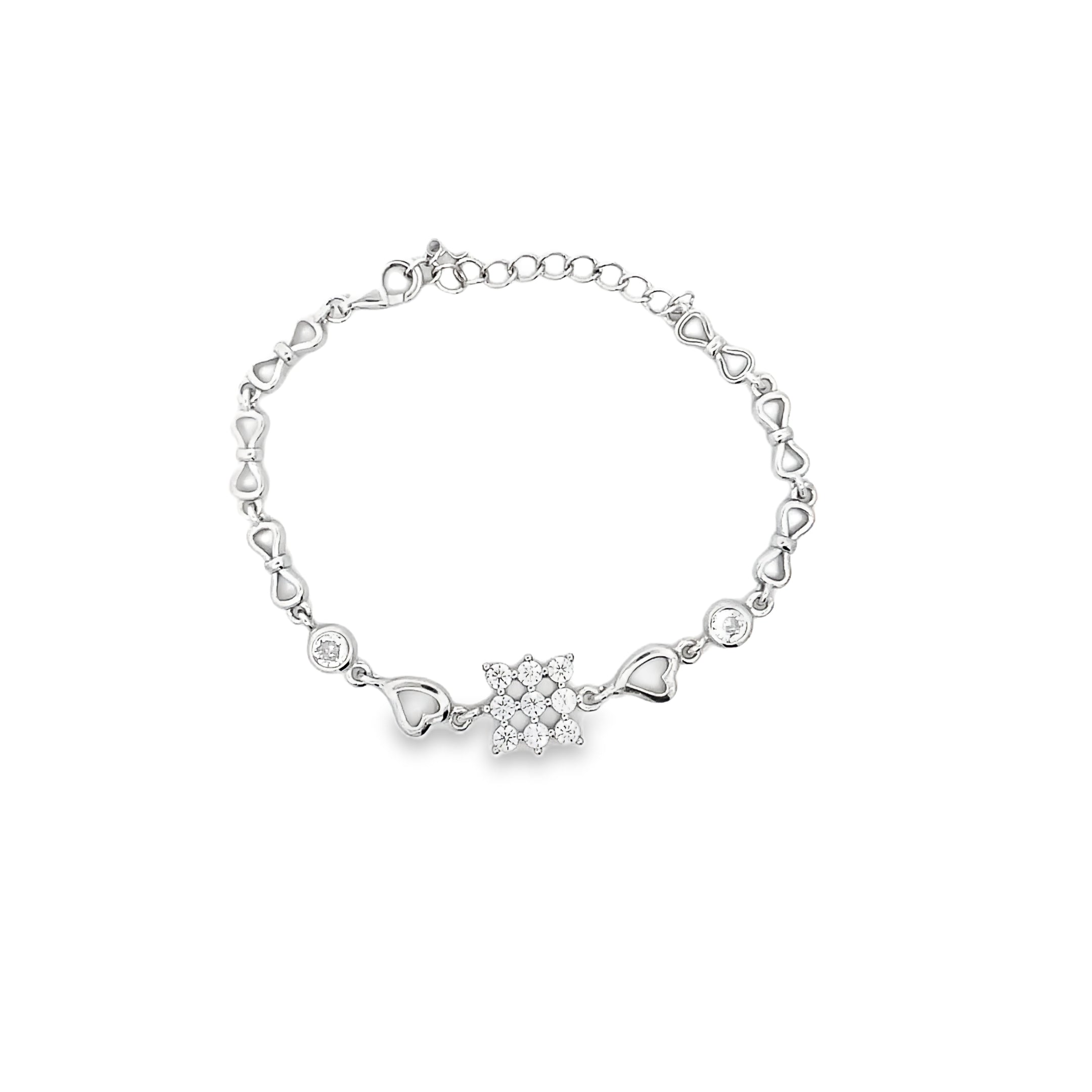 Elegant Silver Heart Bracelet