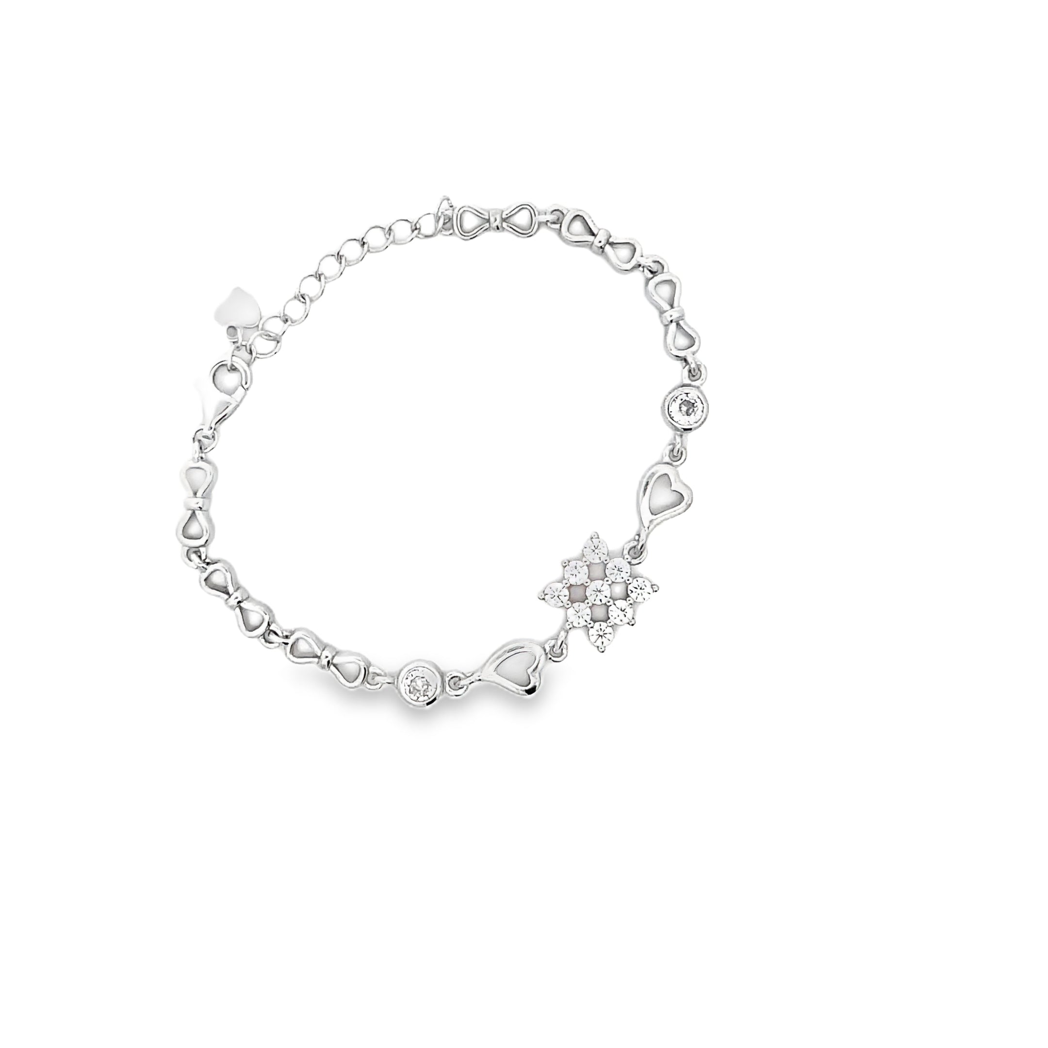 Elegant Silver Heart Bracelet