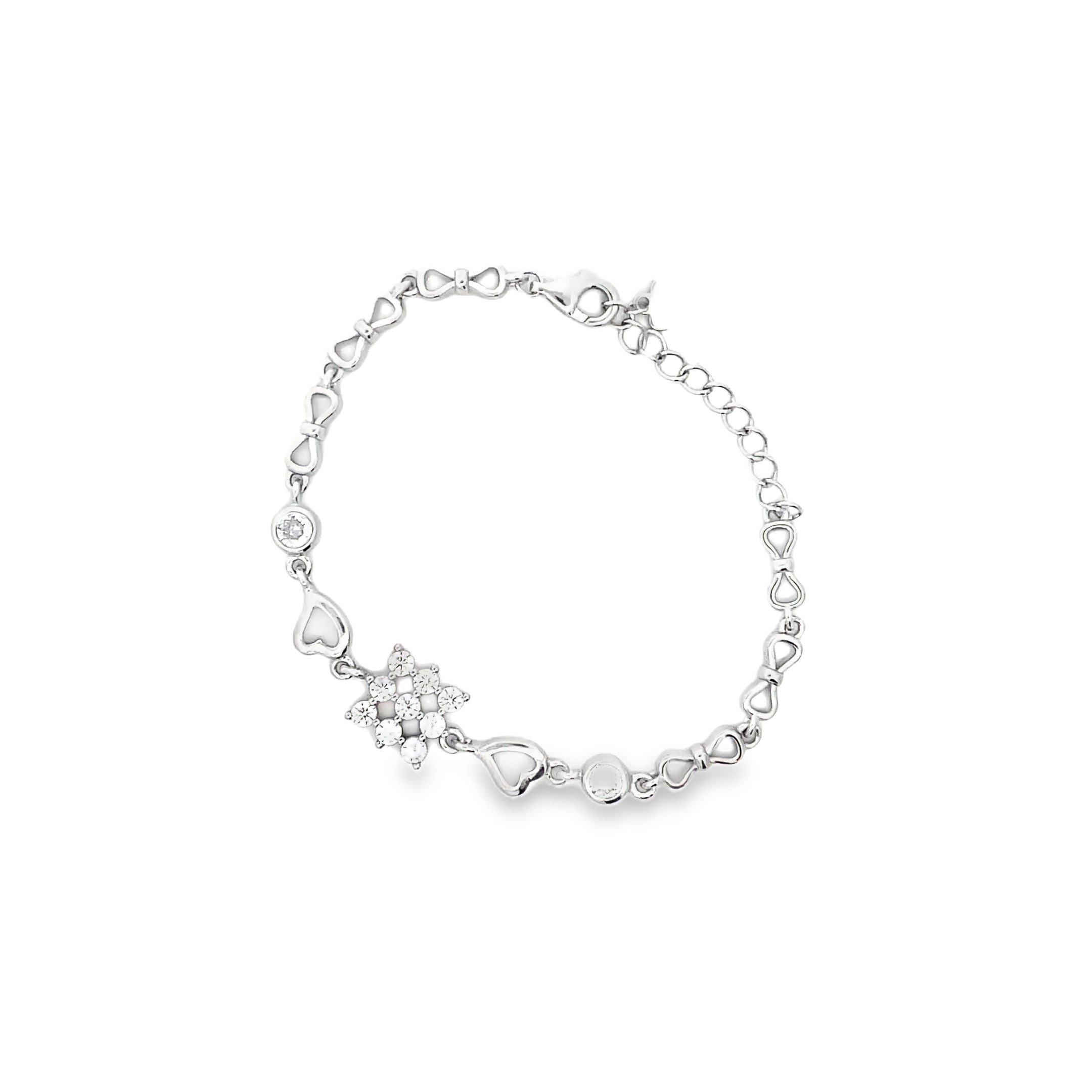 Elegant Silver Heart Bracelet