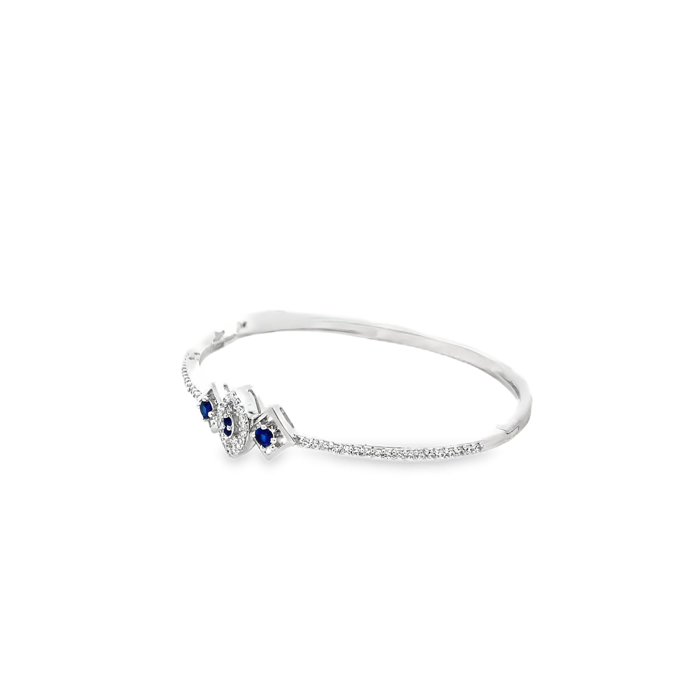Elegant Silver and Sapphire Bracelet