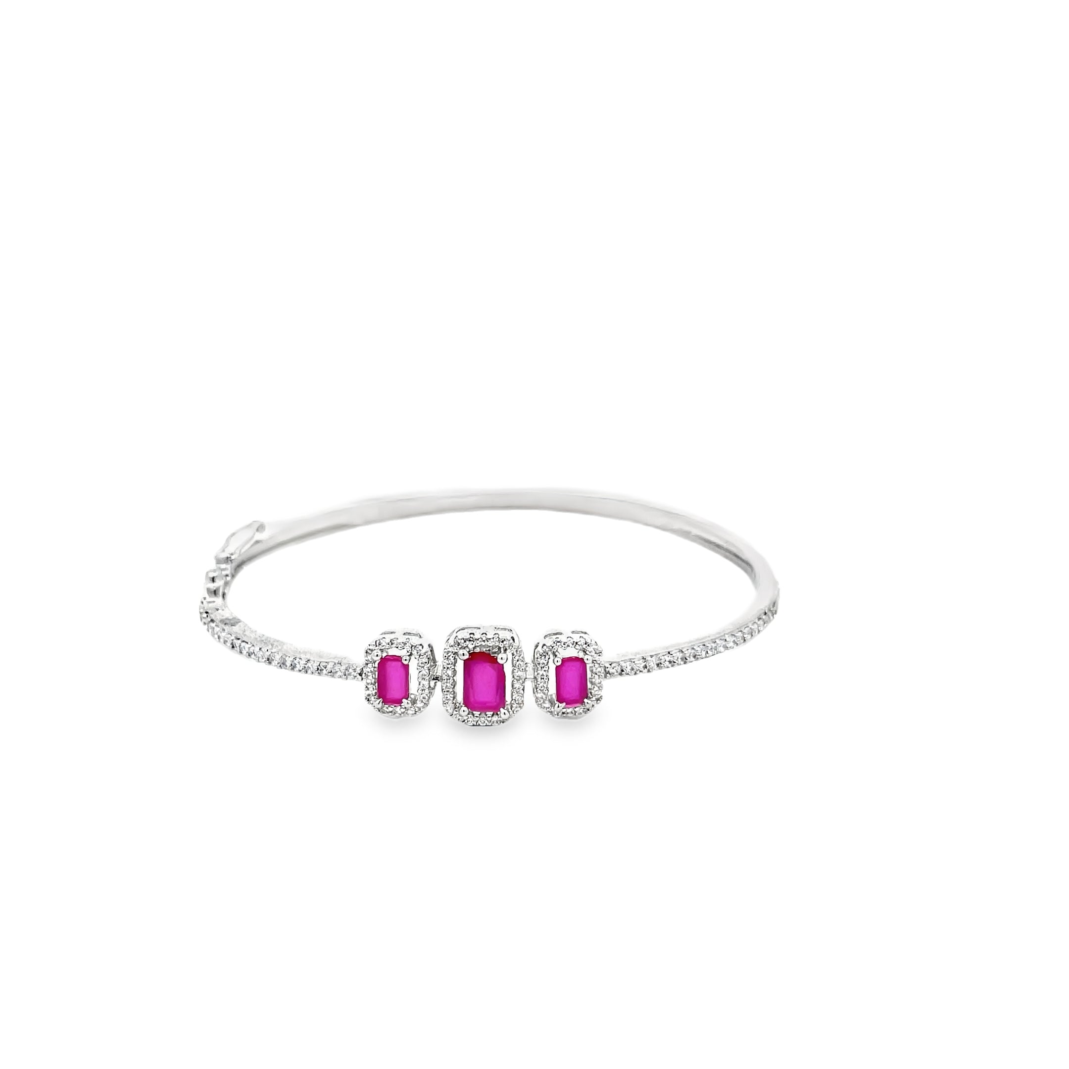 Elegant Pink Gemstone Bracelet