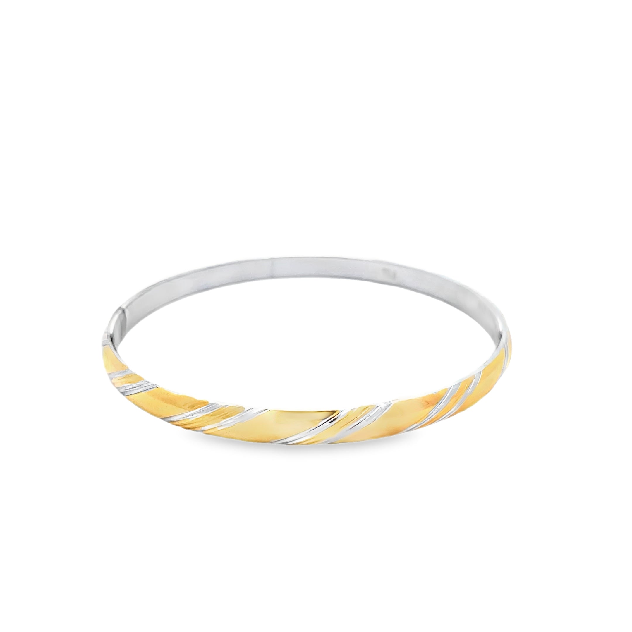 Elegant Two-Tone Bangle Bracelet