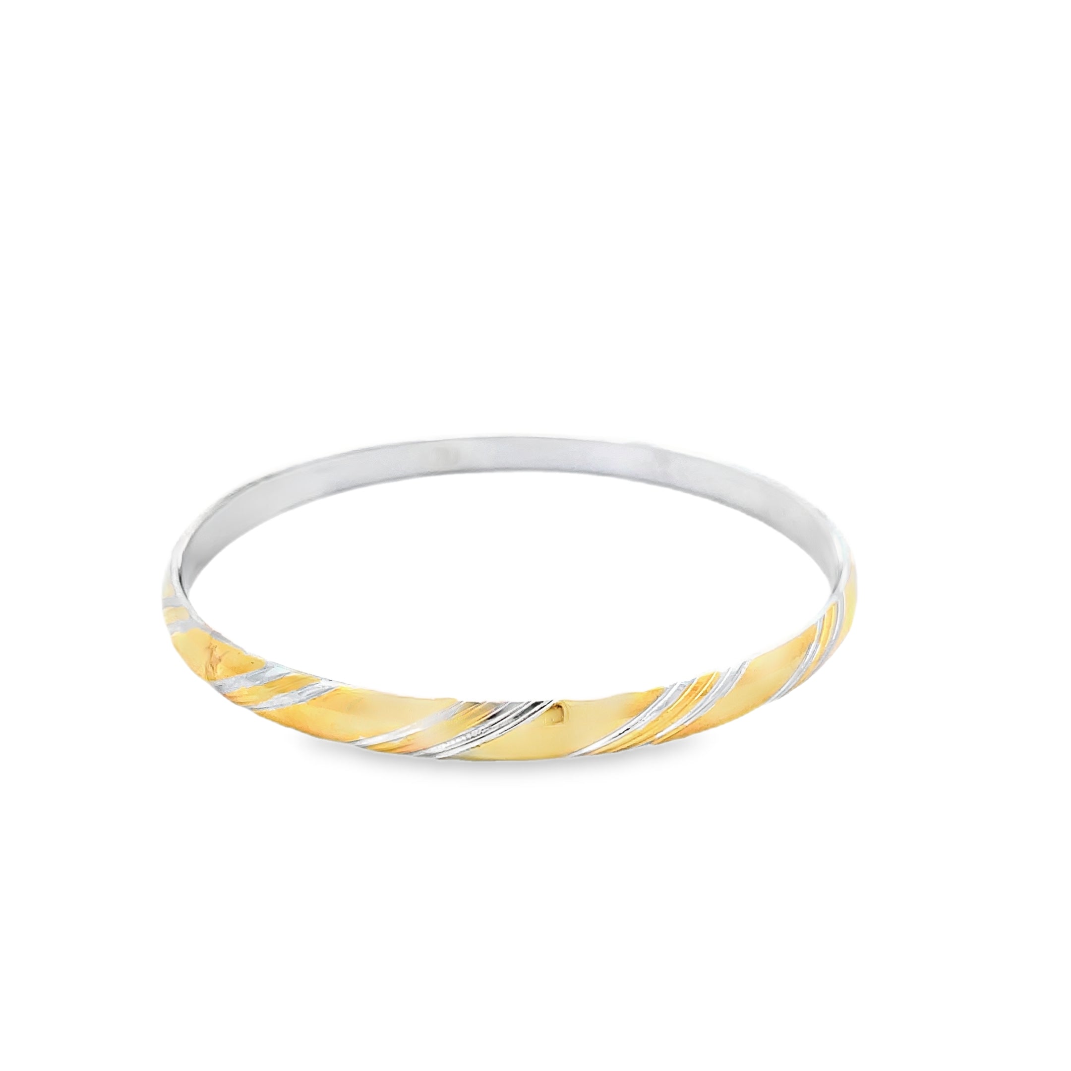 Elegant Two-Tone Bangle Bracelet