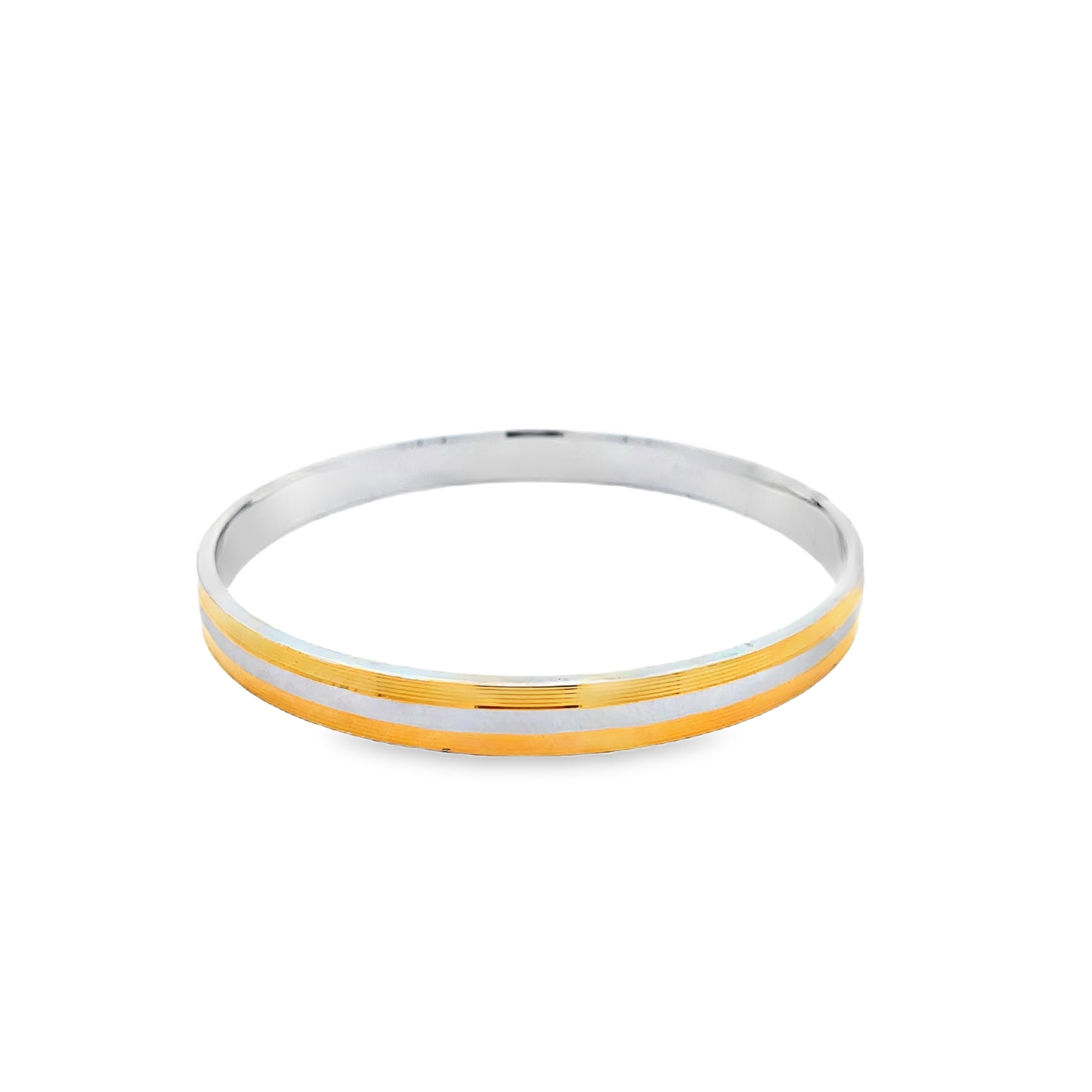 Elegant Two-Tone Bangle Bracelet