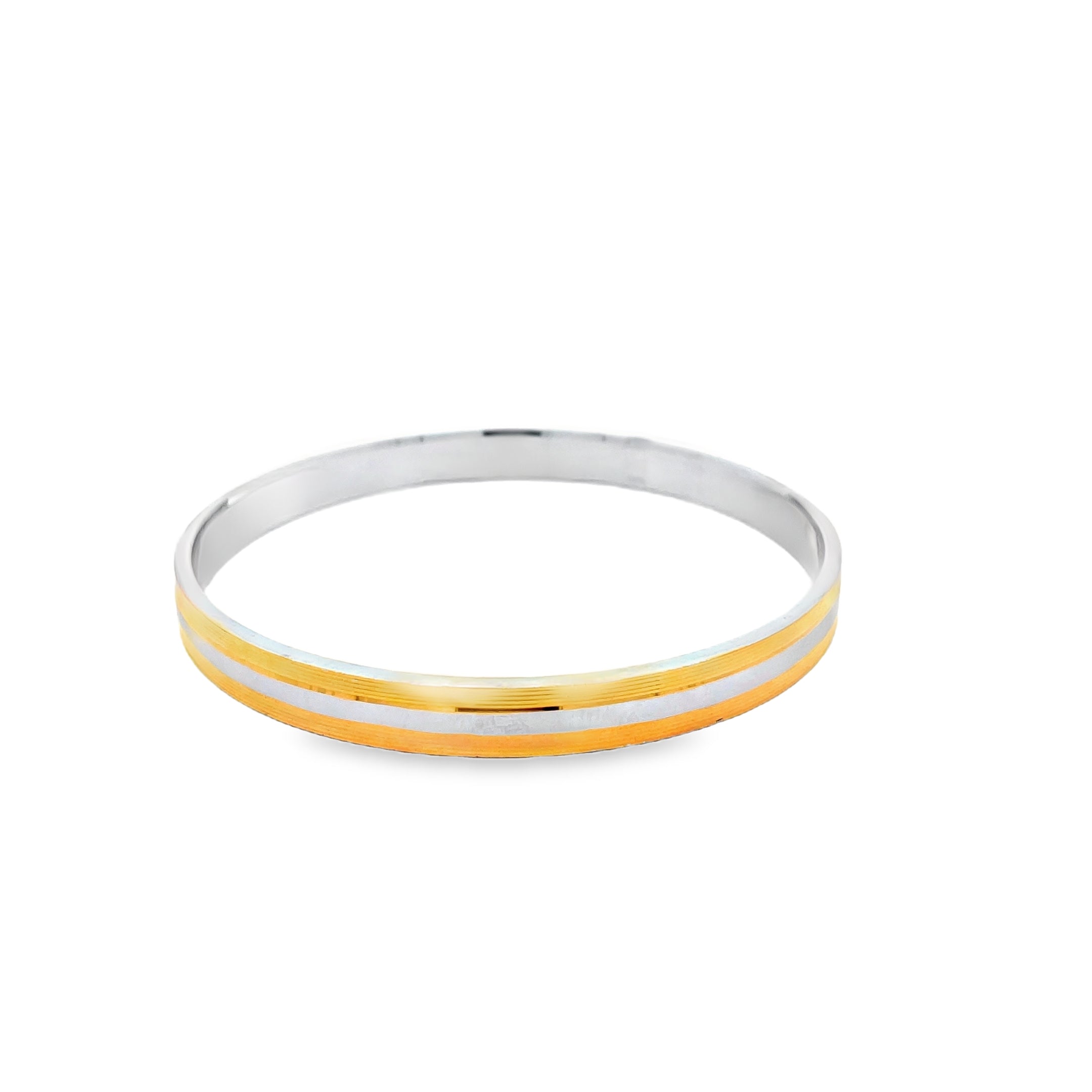 Elegant Two-Tone Bangle Bracelet