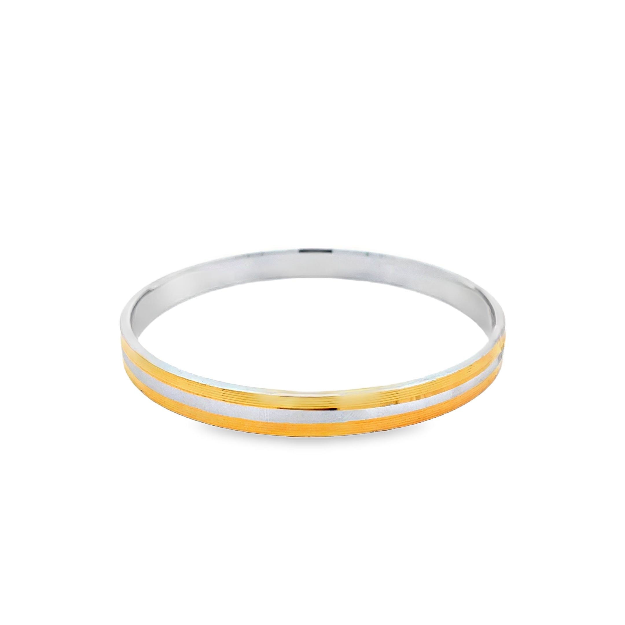 Elegant Two-Tone Bangle Bracelet